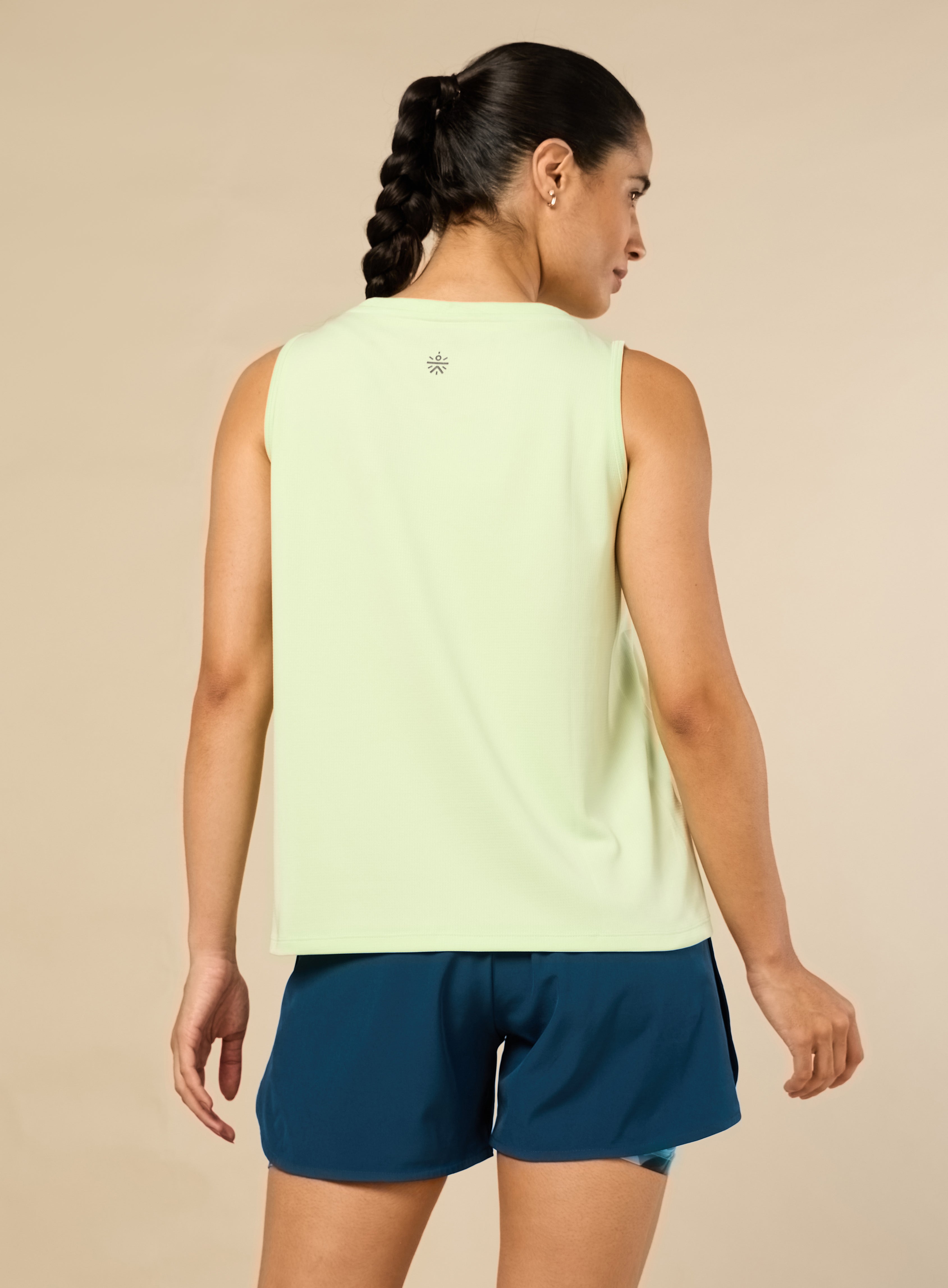 Women's Stay Fit Green Performance Tank