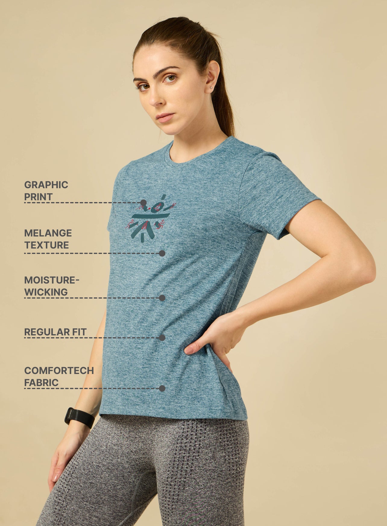 Brand logo Blue T-shirt