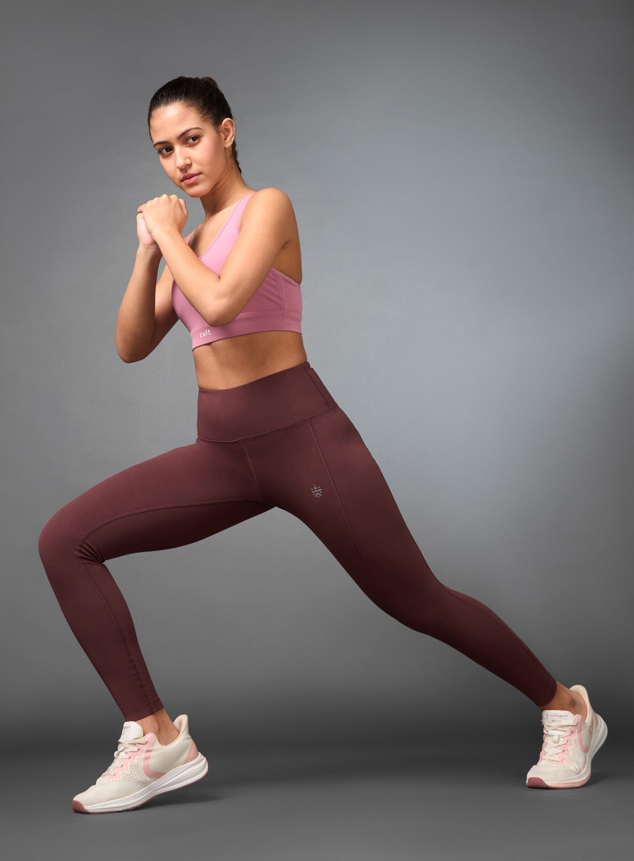 Women's Do It All Brown Performance Tights