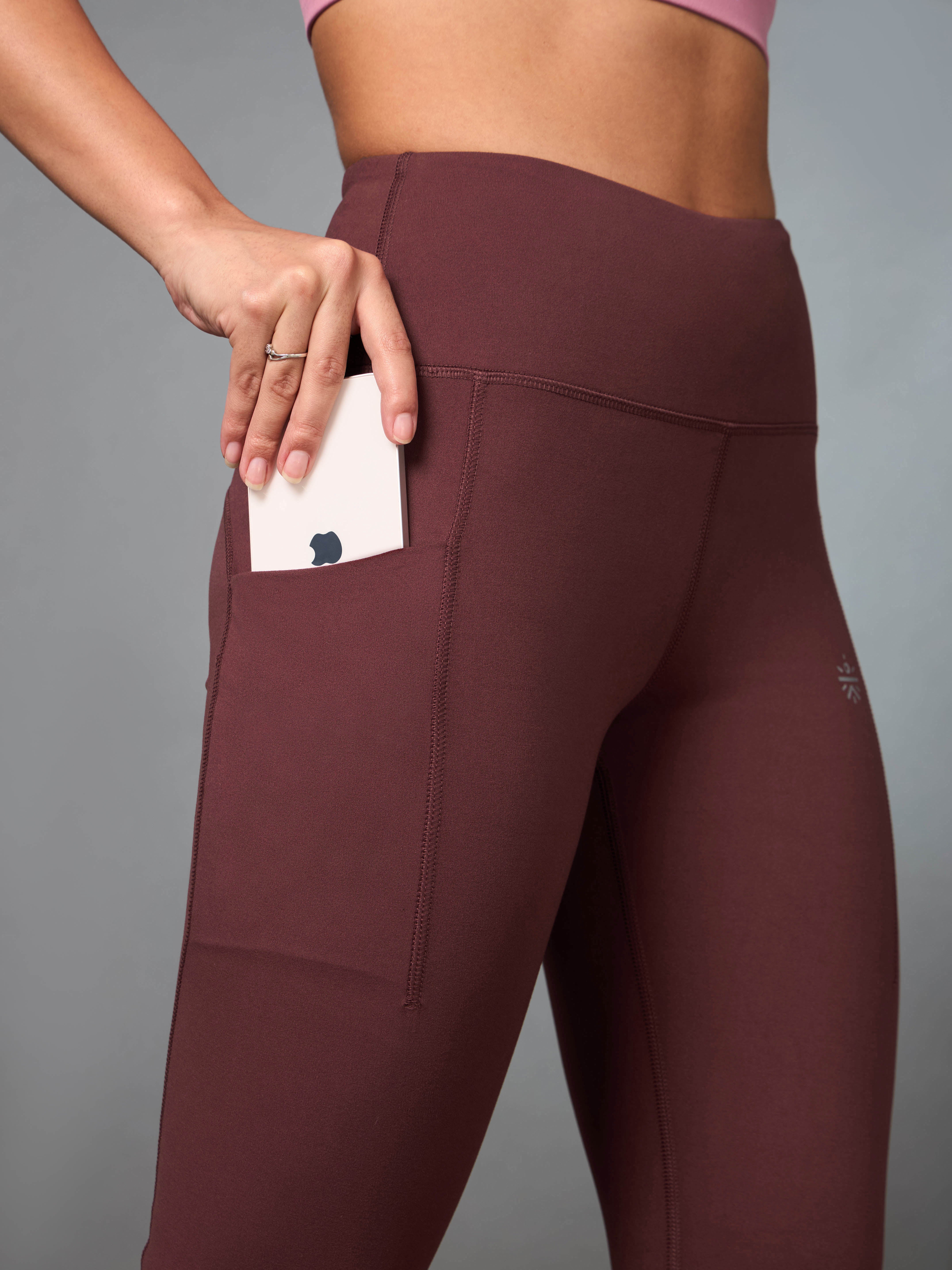 Women's Do It All Brown Performance Tights