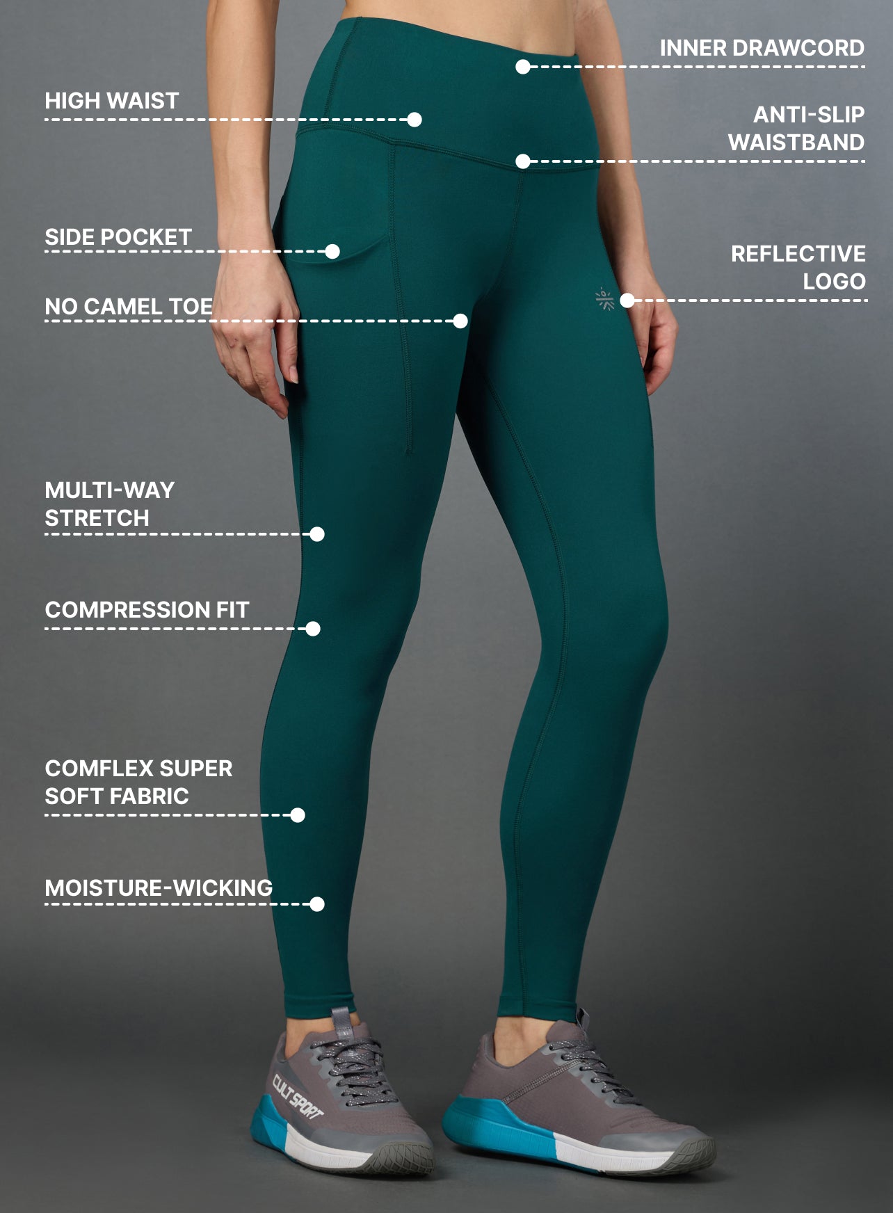 Women's Do It All Green Performance Tights