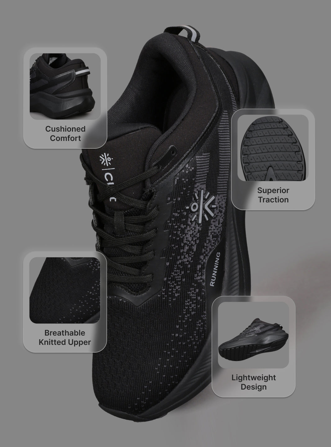 cult Men's Blaze Casual Shoes - Black