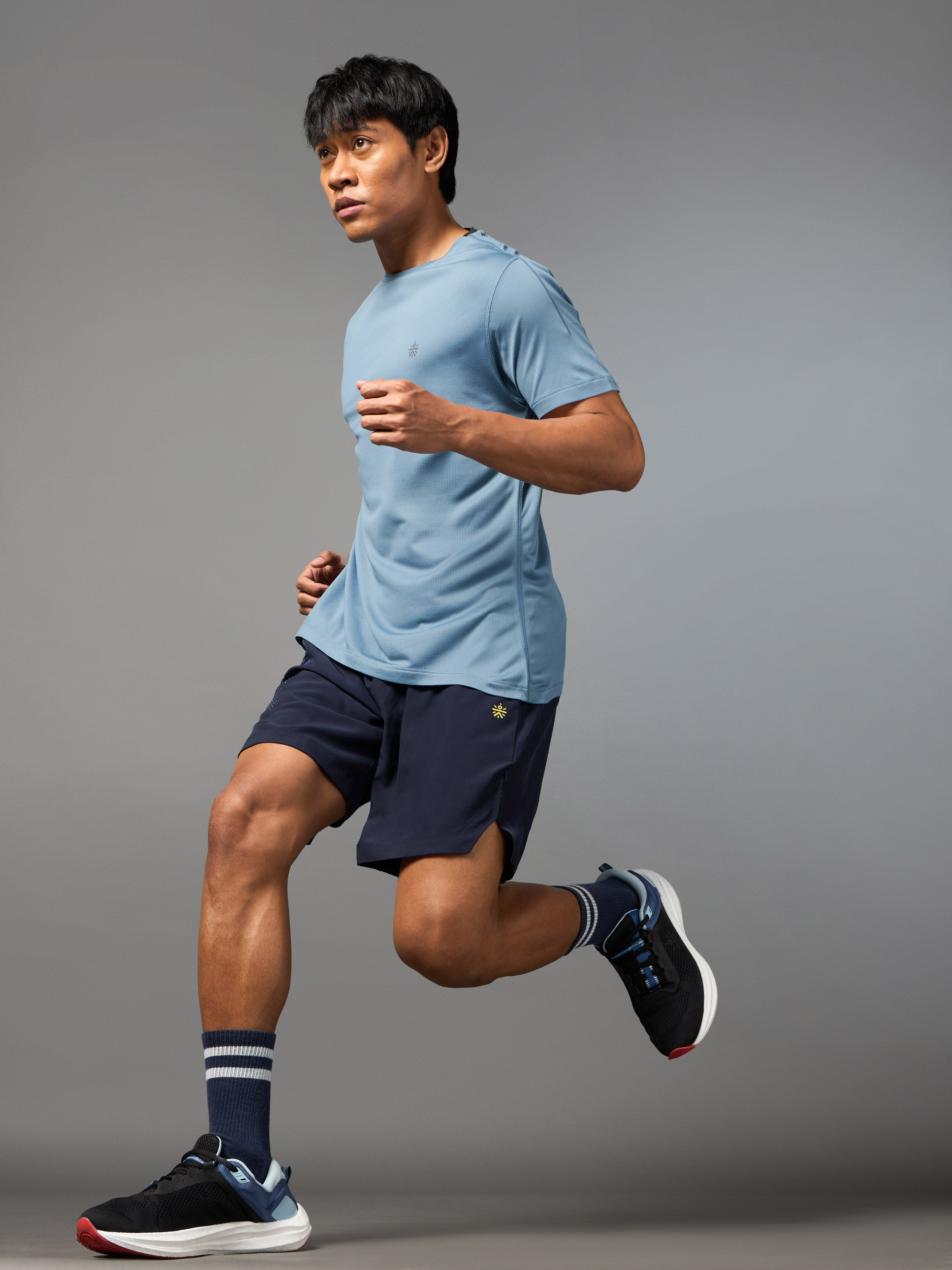 Men's Sky Blue Run Elevate T-shirt