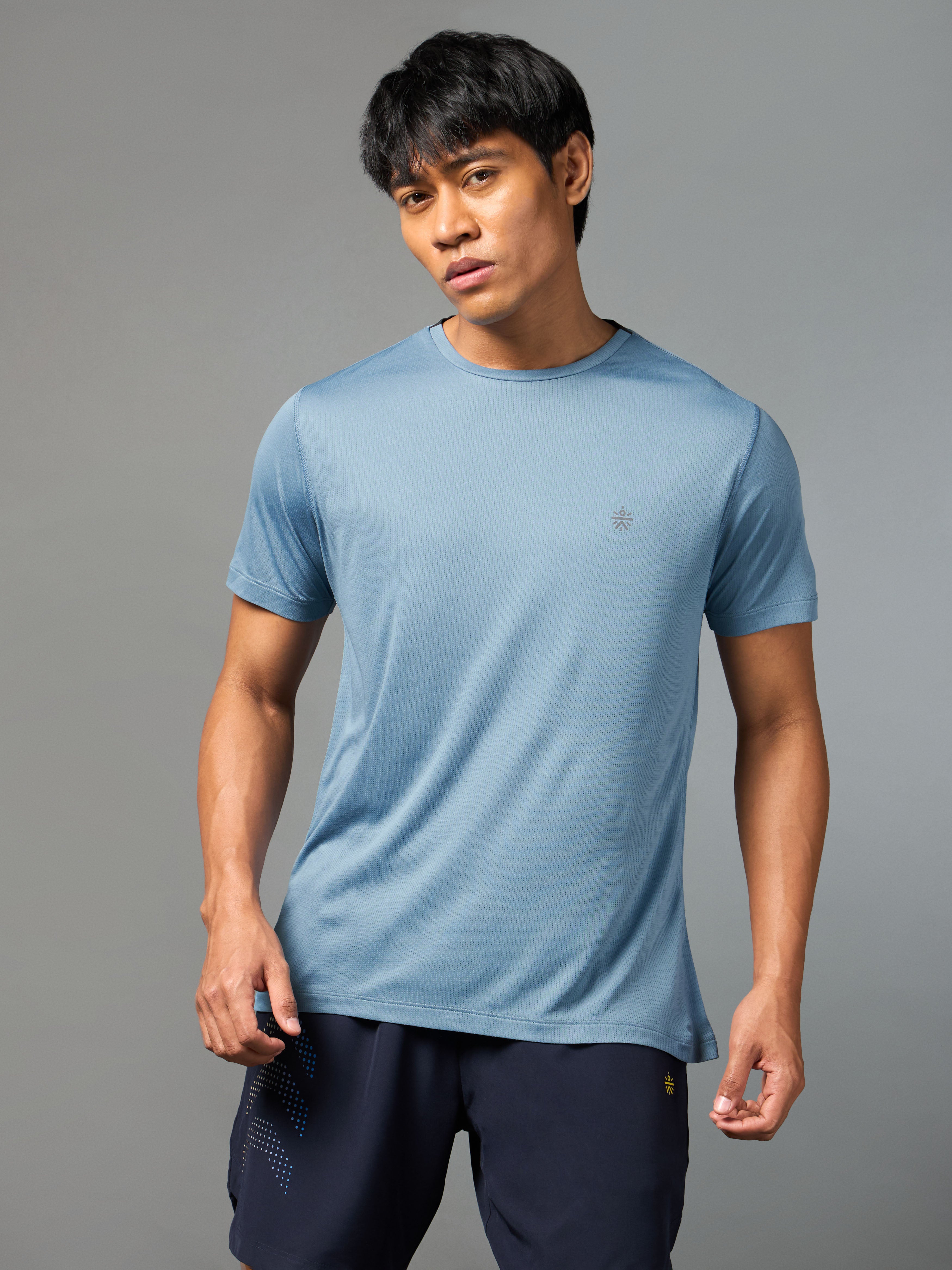 Men's Sky Blue Run Elevate T-shirt