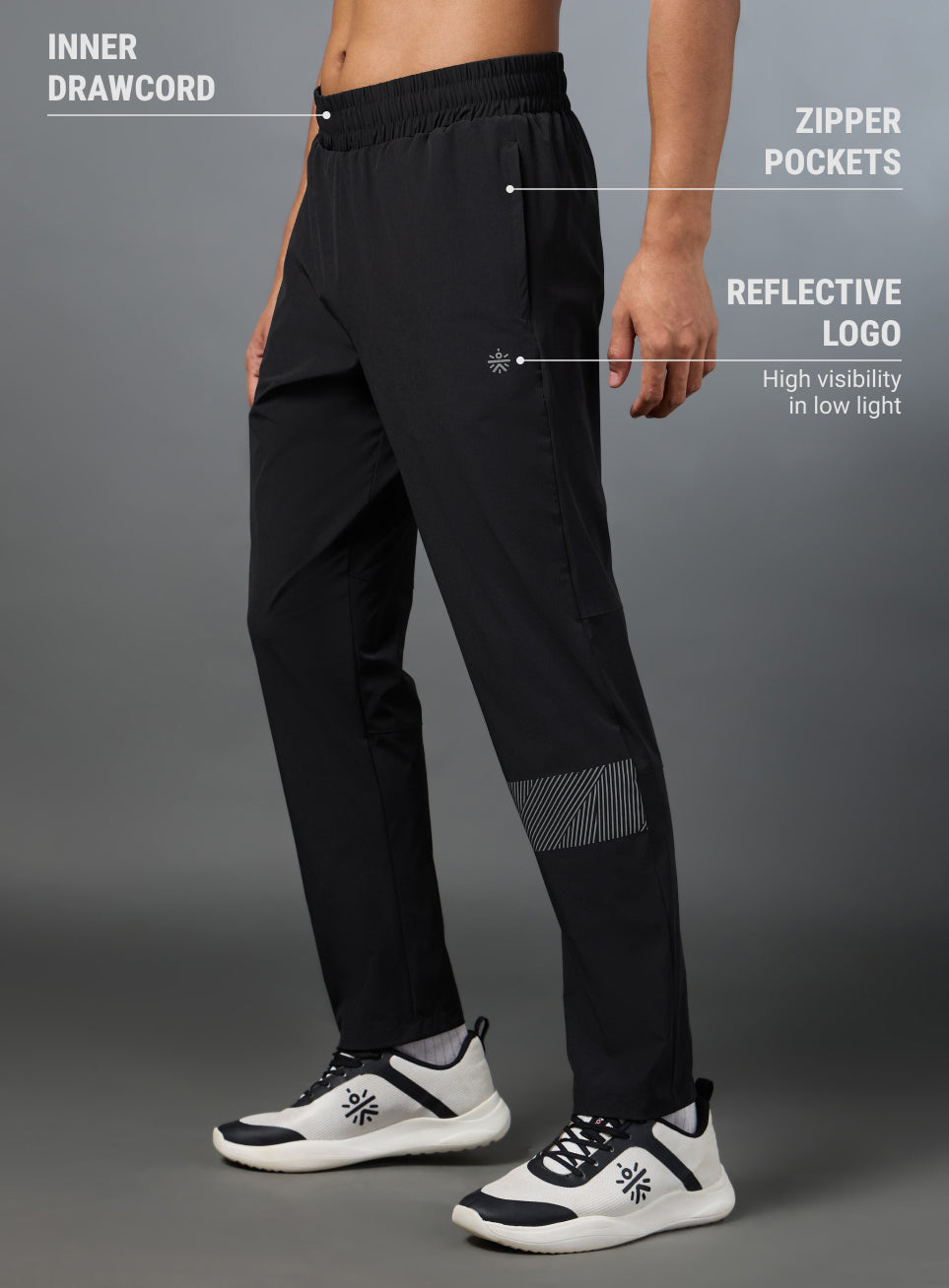 Men's Night Jogger Black Performance Trackpants