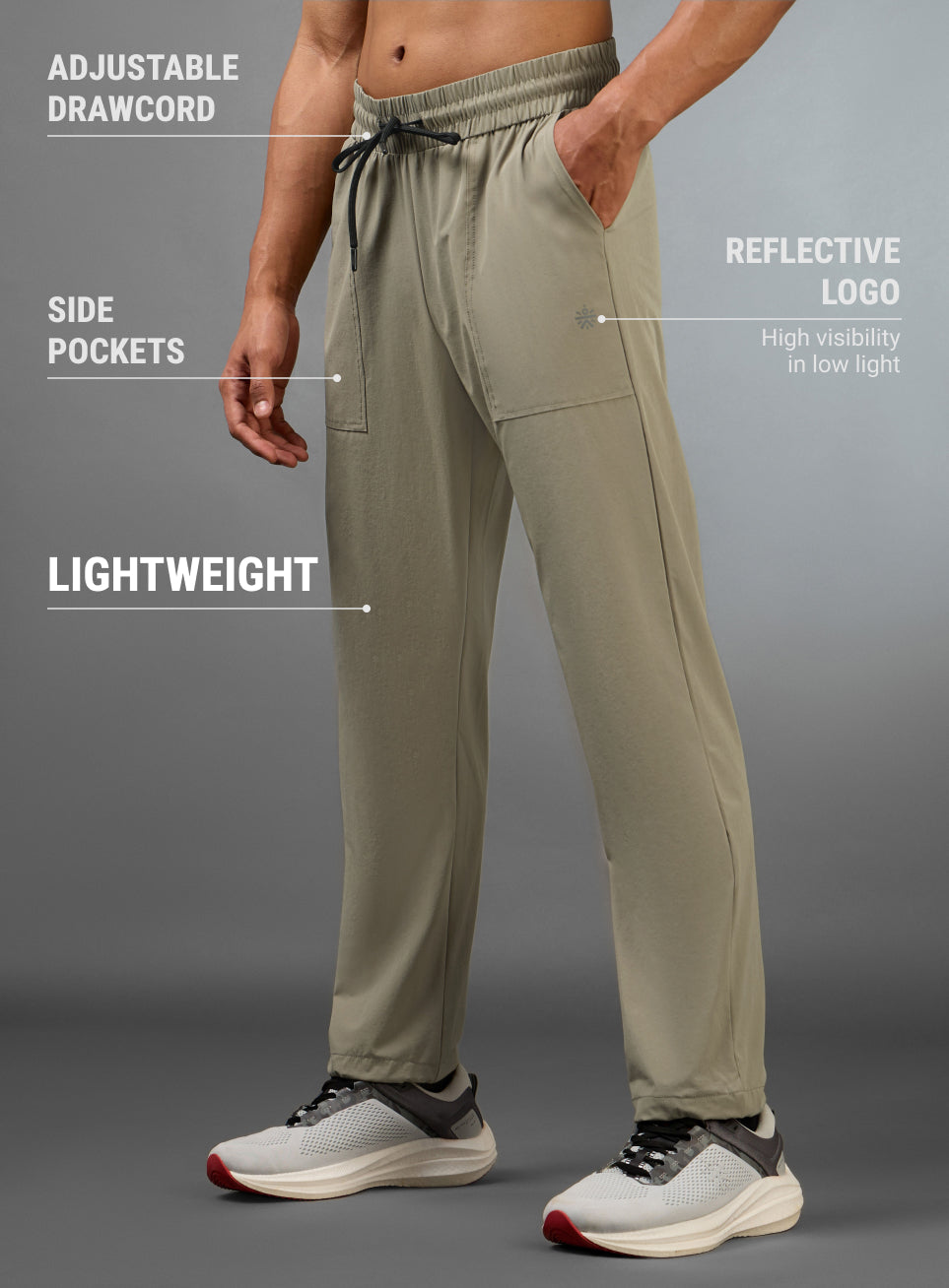 Men's Shape Shifter Everyday Khaki Trackpants