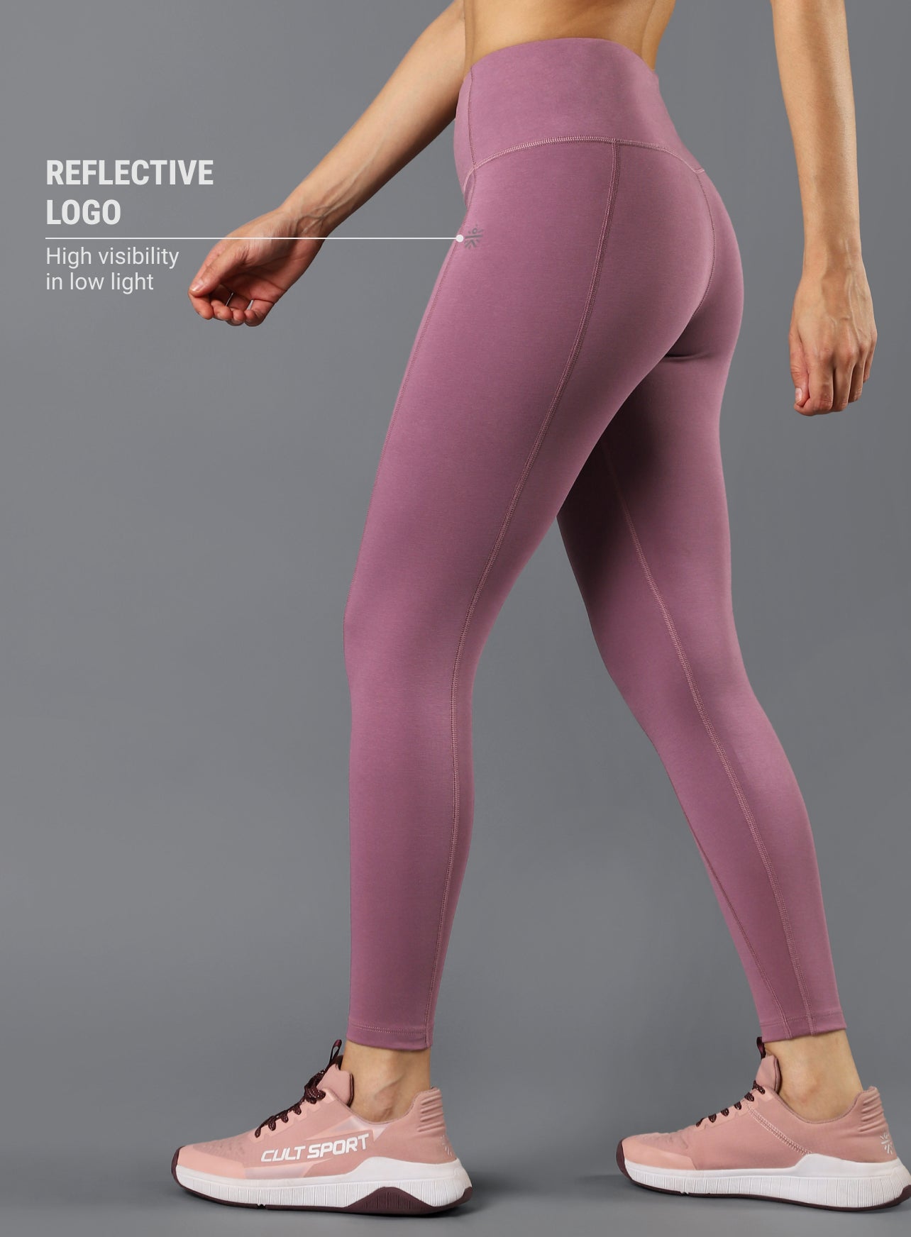 Women's Performance Cotton Purple Tights