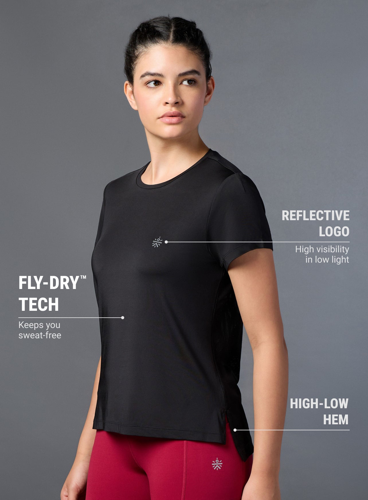 Women's Athlete Pro Black T-shirt