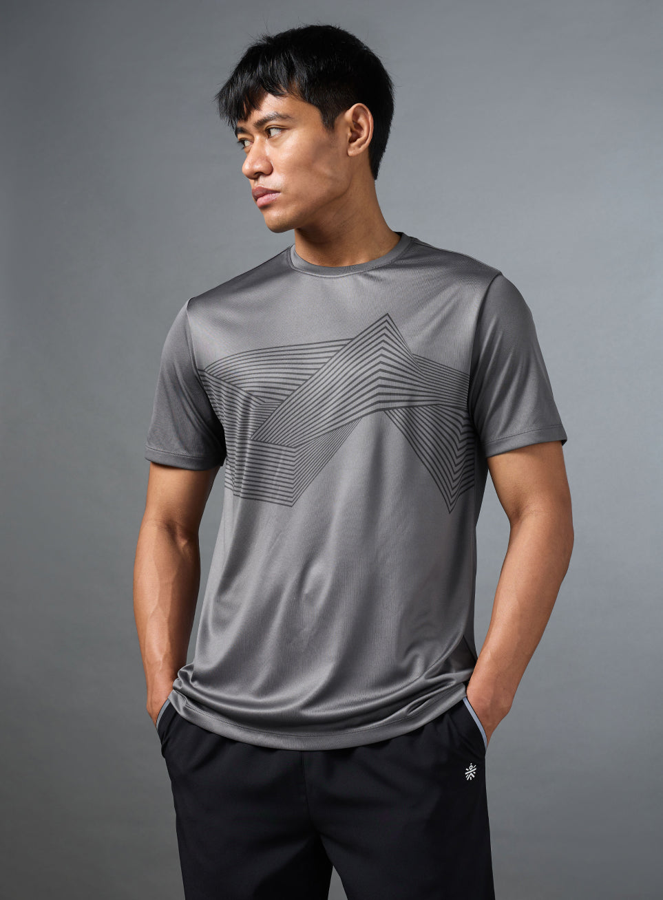 Men's Grey Urban Trail Run T-shirt
