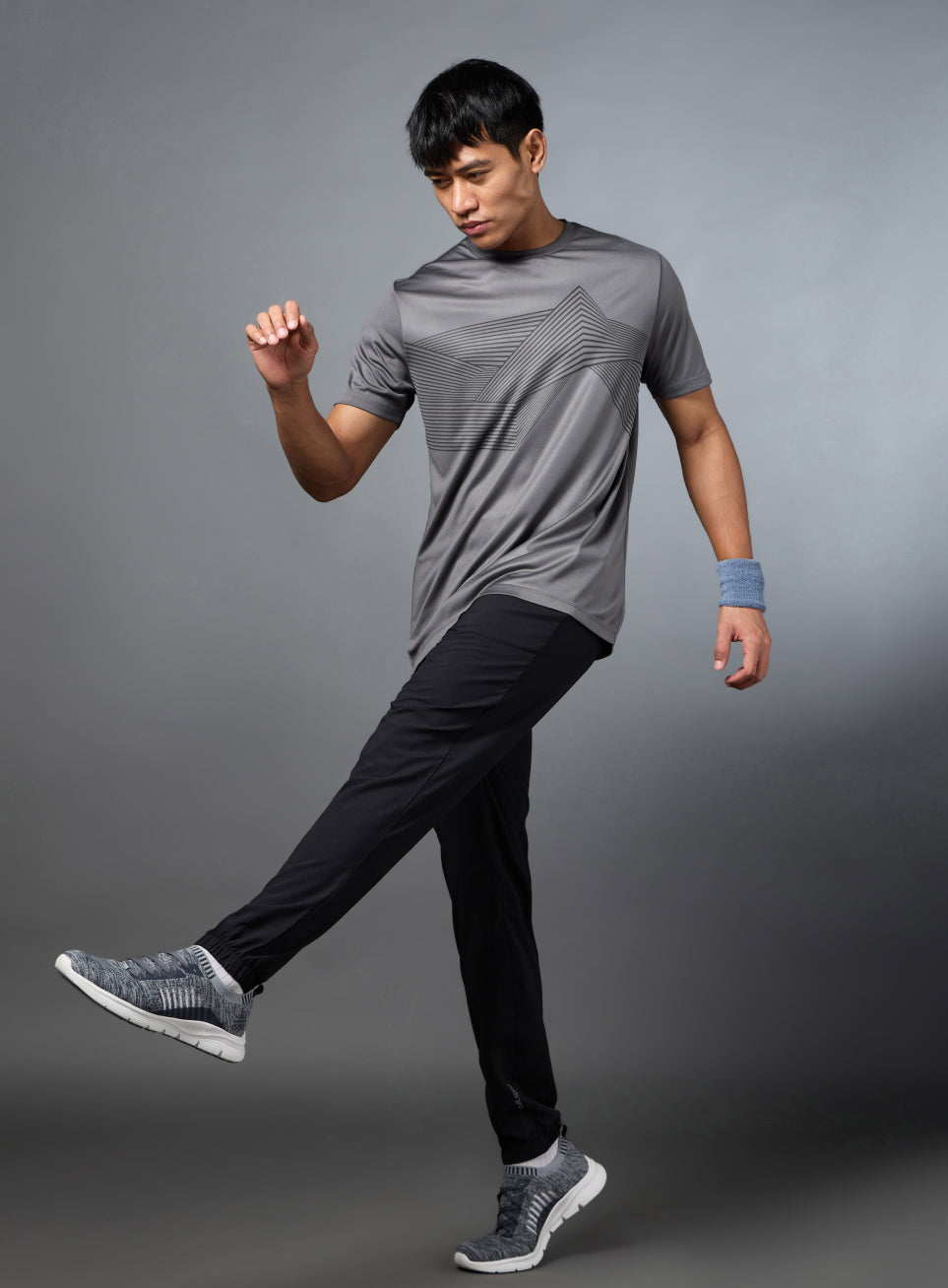 Men's Grey Urban Trail Run T-shirt