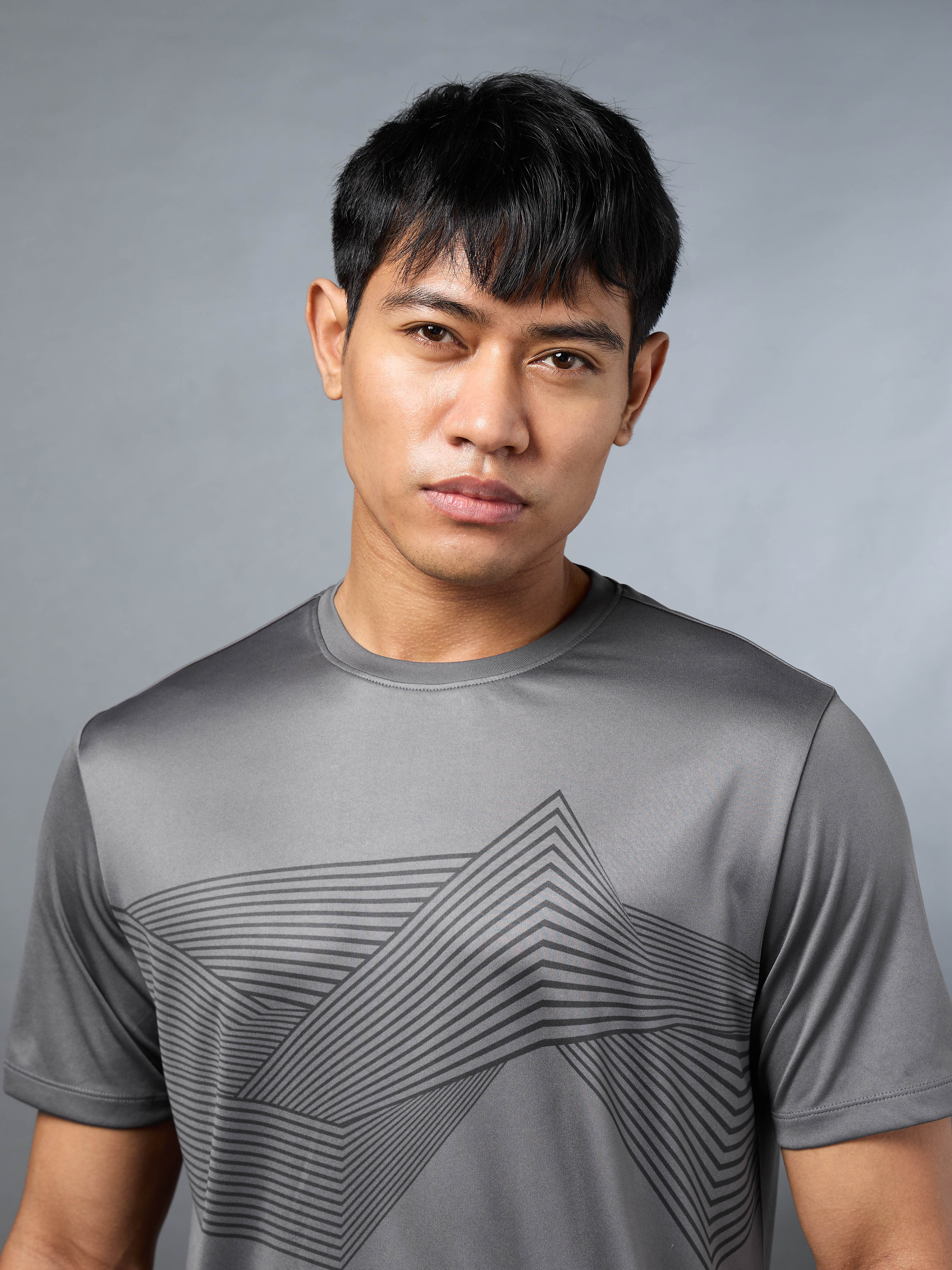 Men's Grey Urban Trail Run T-shirt