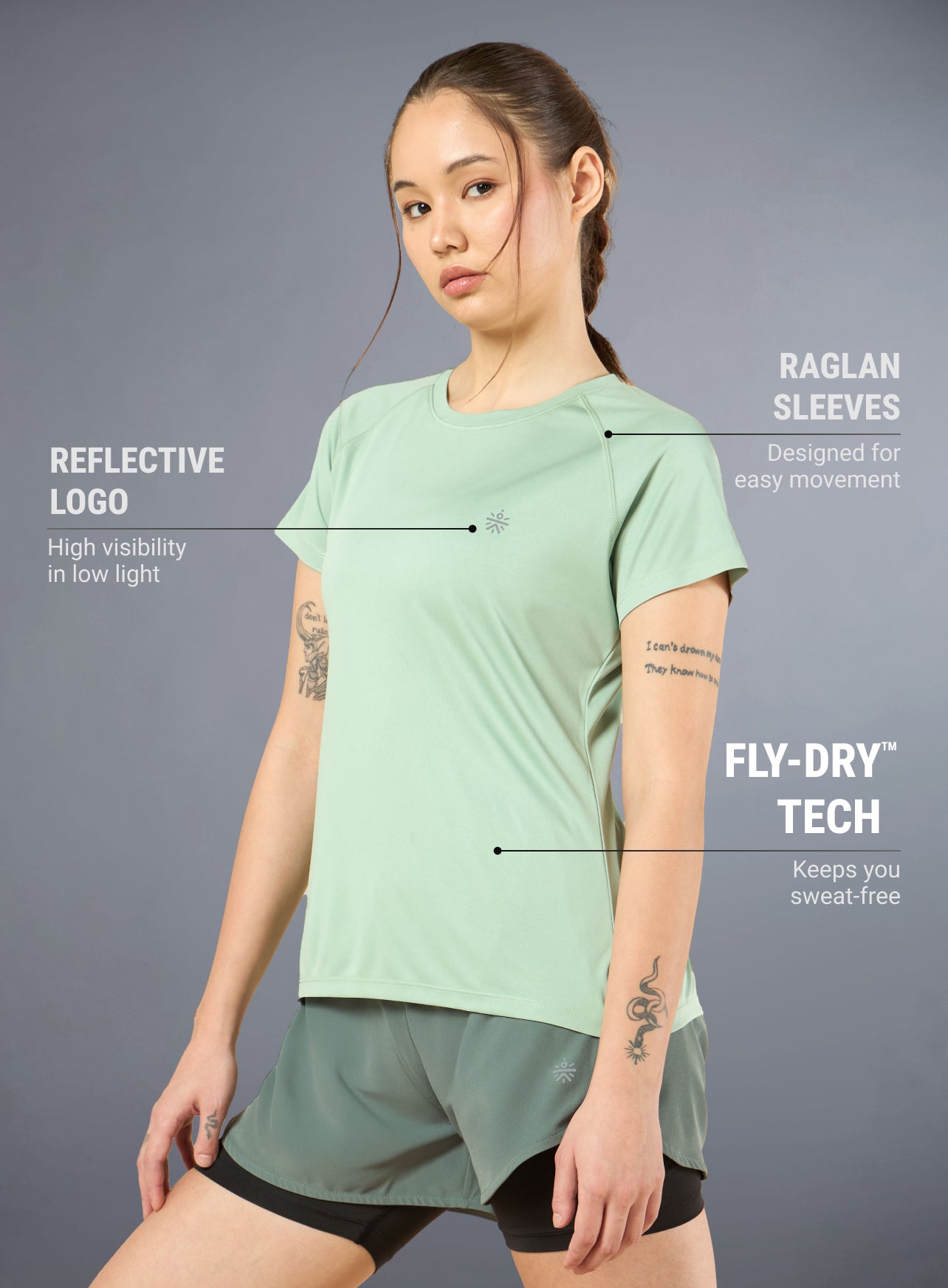 Women's Run Hype Green T-shirt