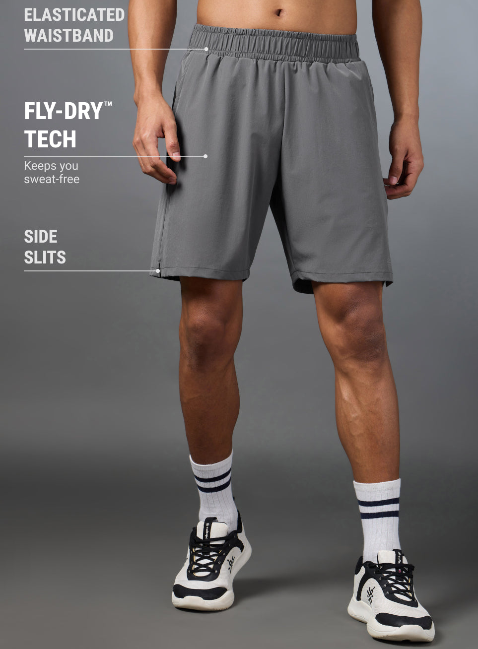 Men's Terrain Run Grey Shorts
