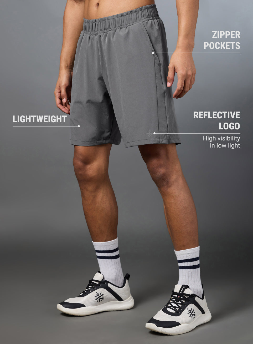 Men's Terrain Run Grey Shorts