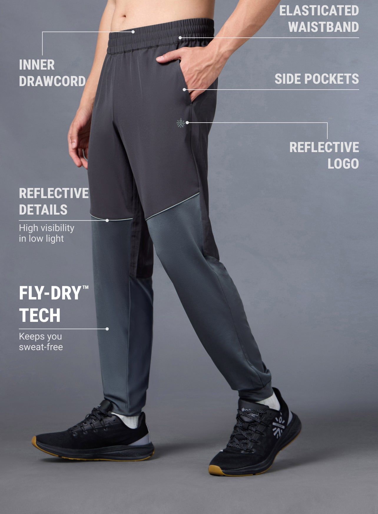 Men's Ranger Grey Running Joggers
