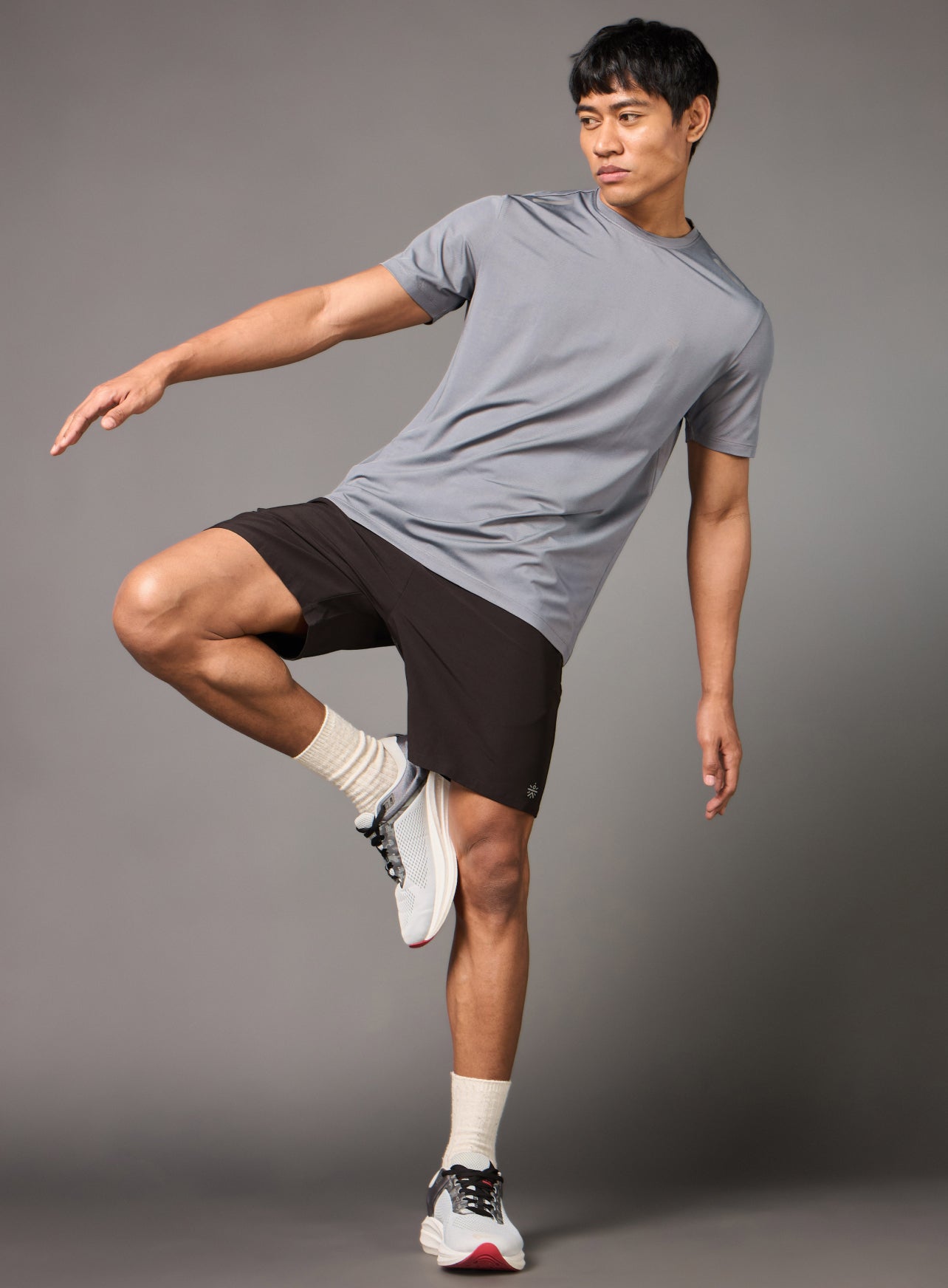 Men's Night Jogger Grey Running T-shirt