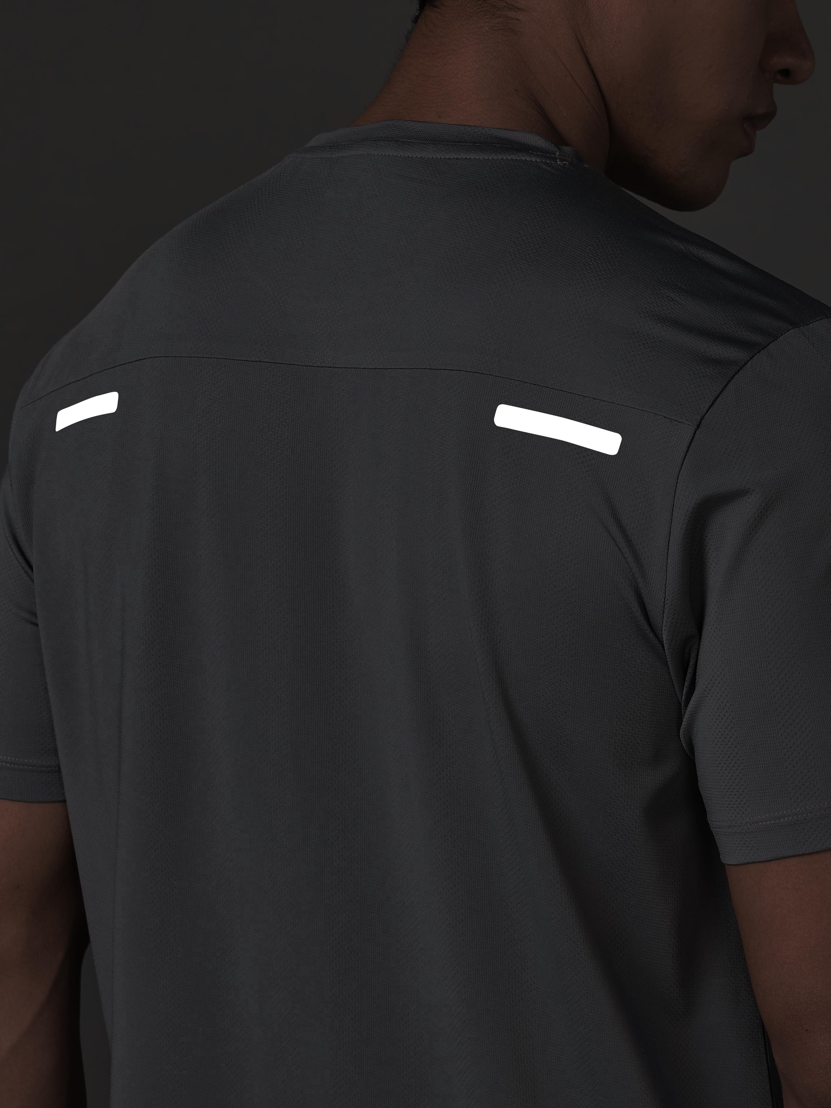 Men's Night Jogger Grey Running T-shirt