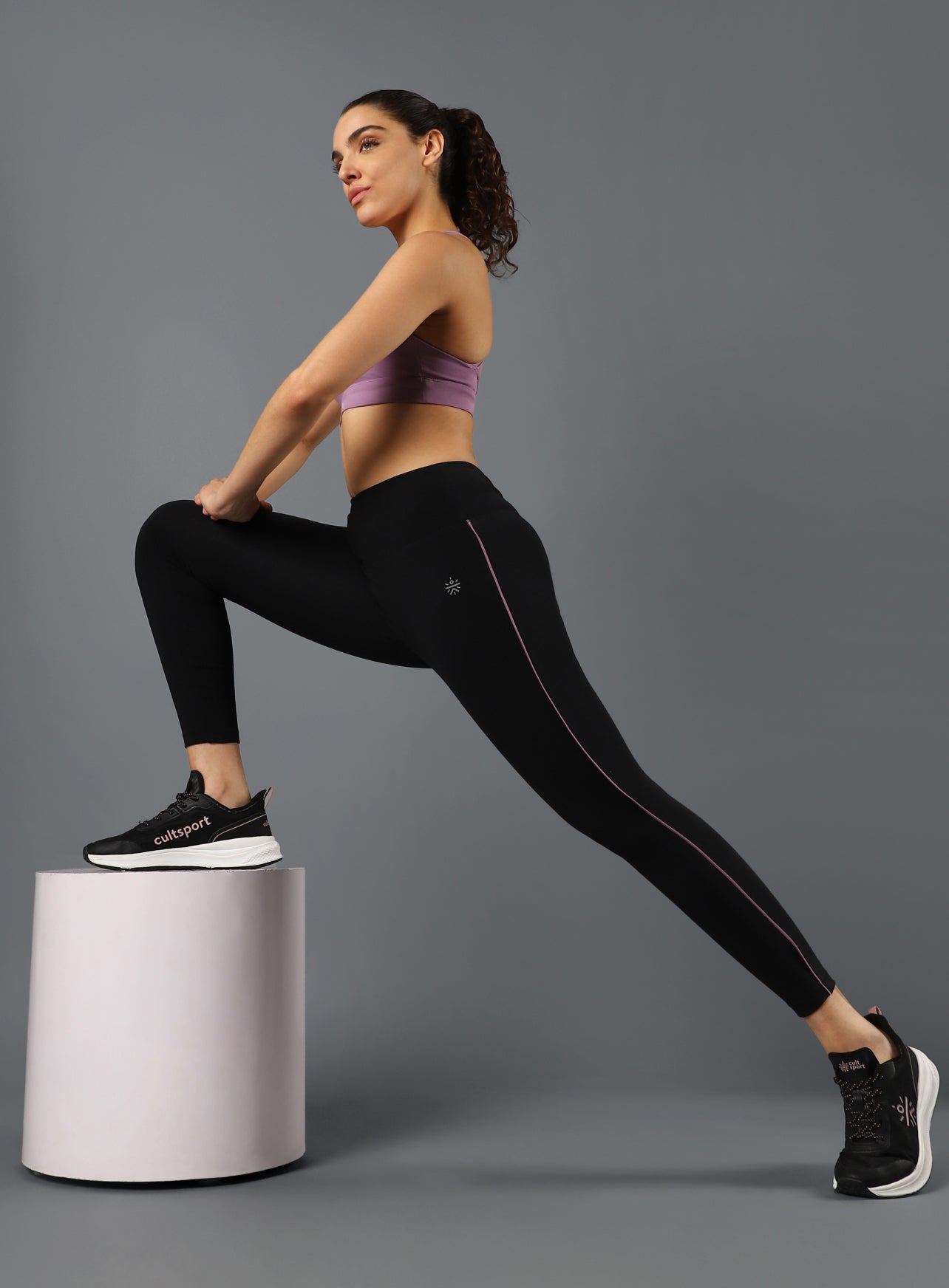 Women's Performance Cotton Black Tights