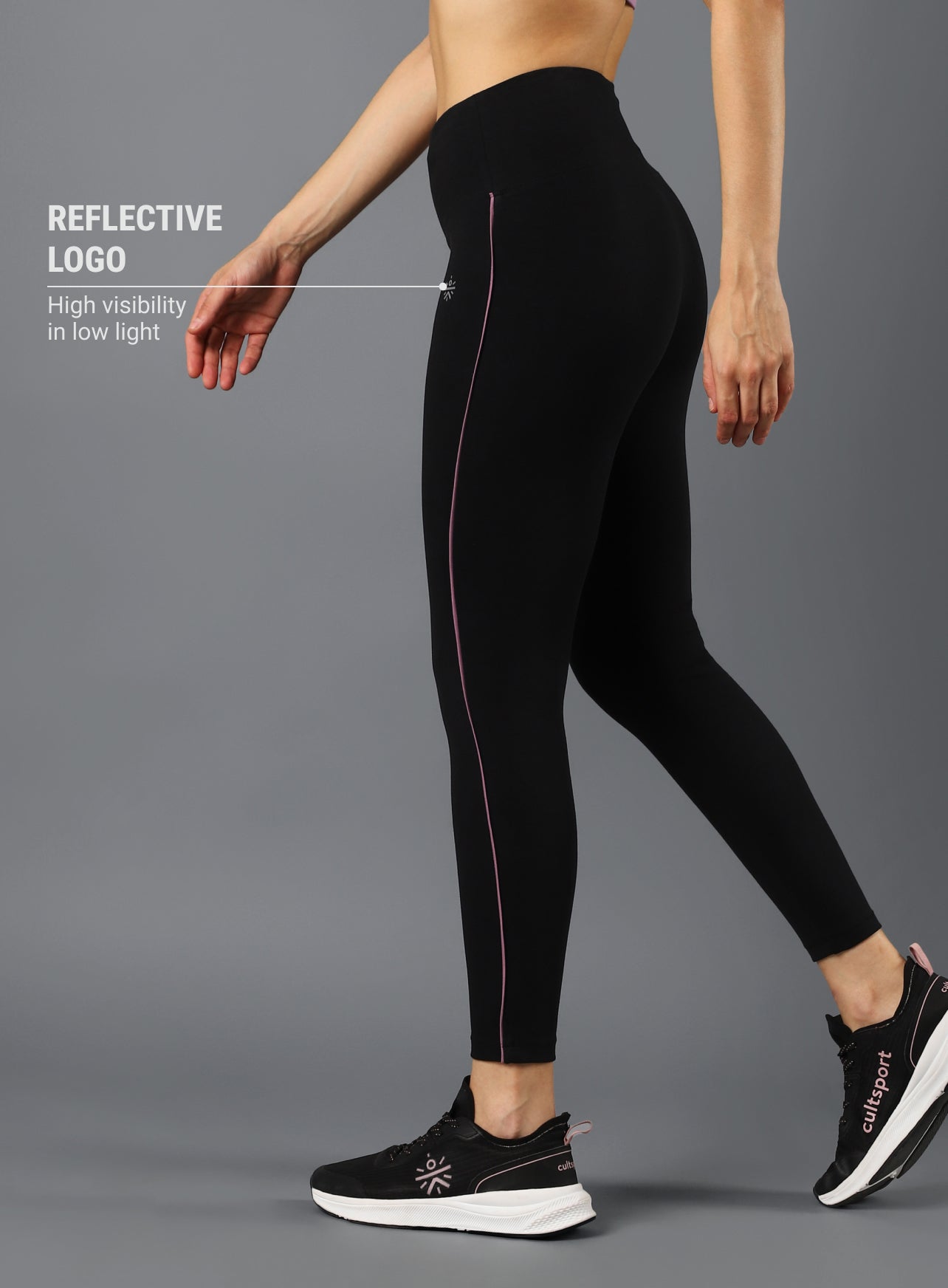 Women's Performance Cotton Black Tights