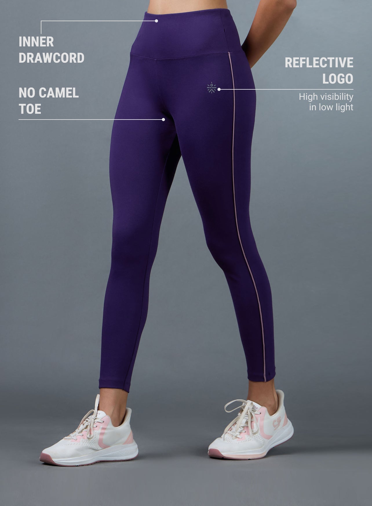 Women's Performance Cotton Purple Tights