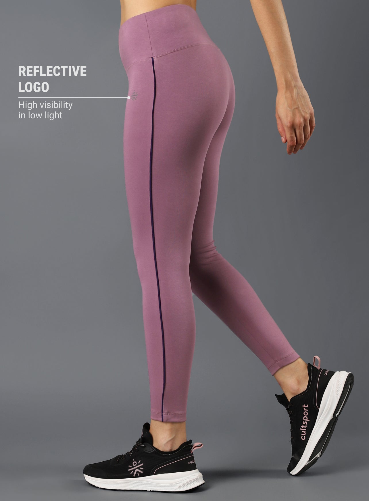 Women's Performance Cotton Purple Tights