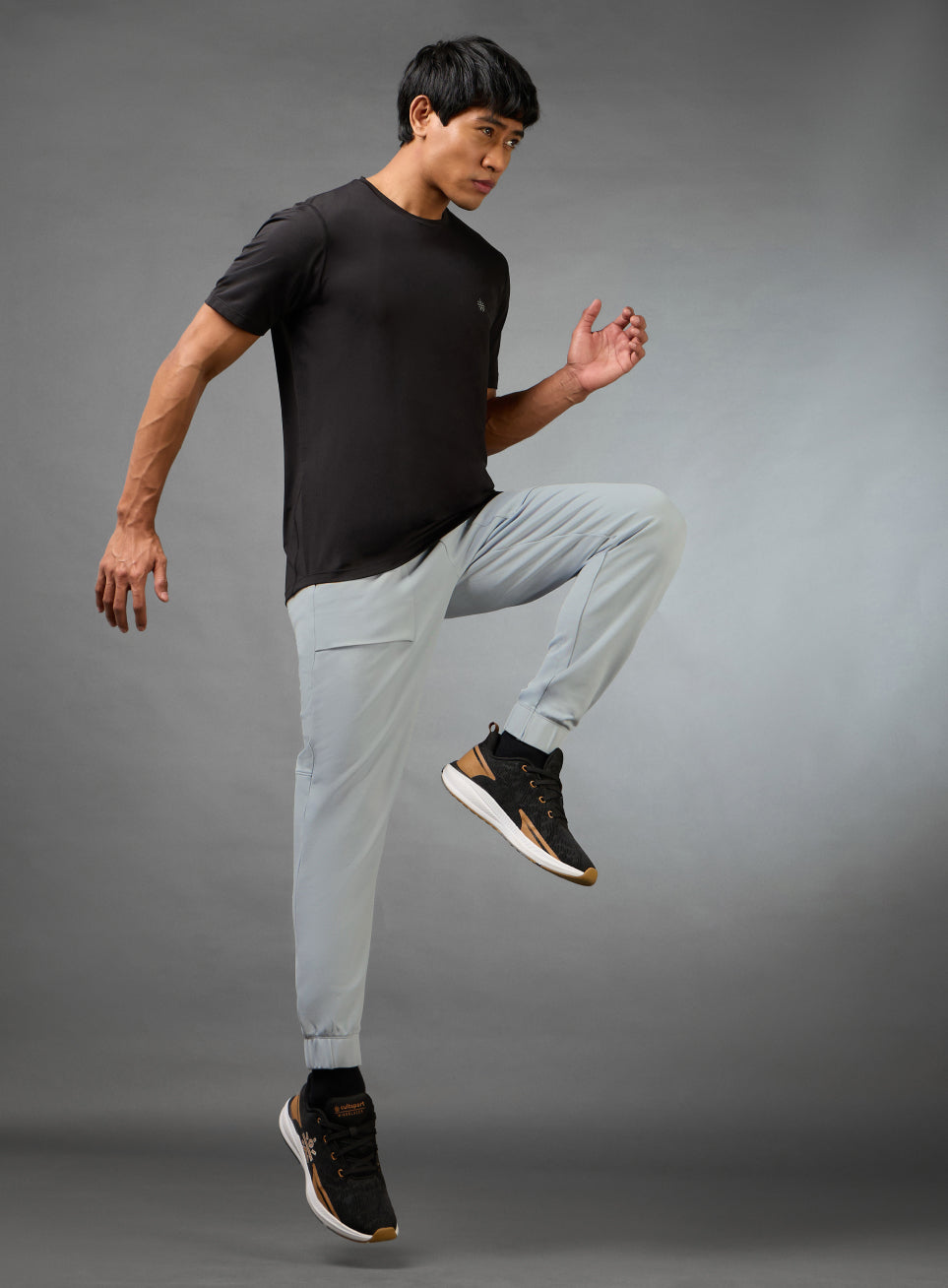 Men's Terrain Grey Running Joggers