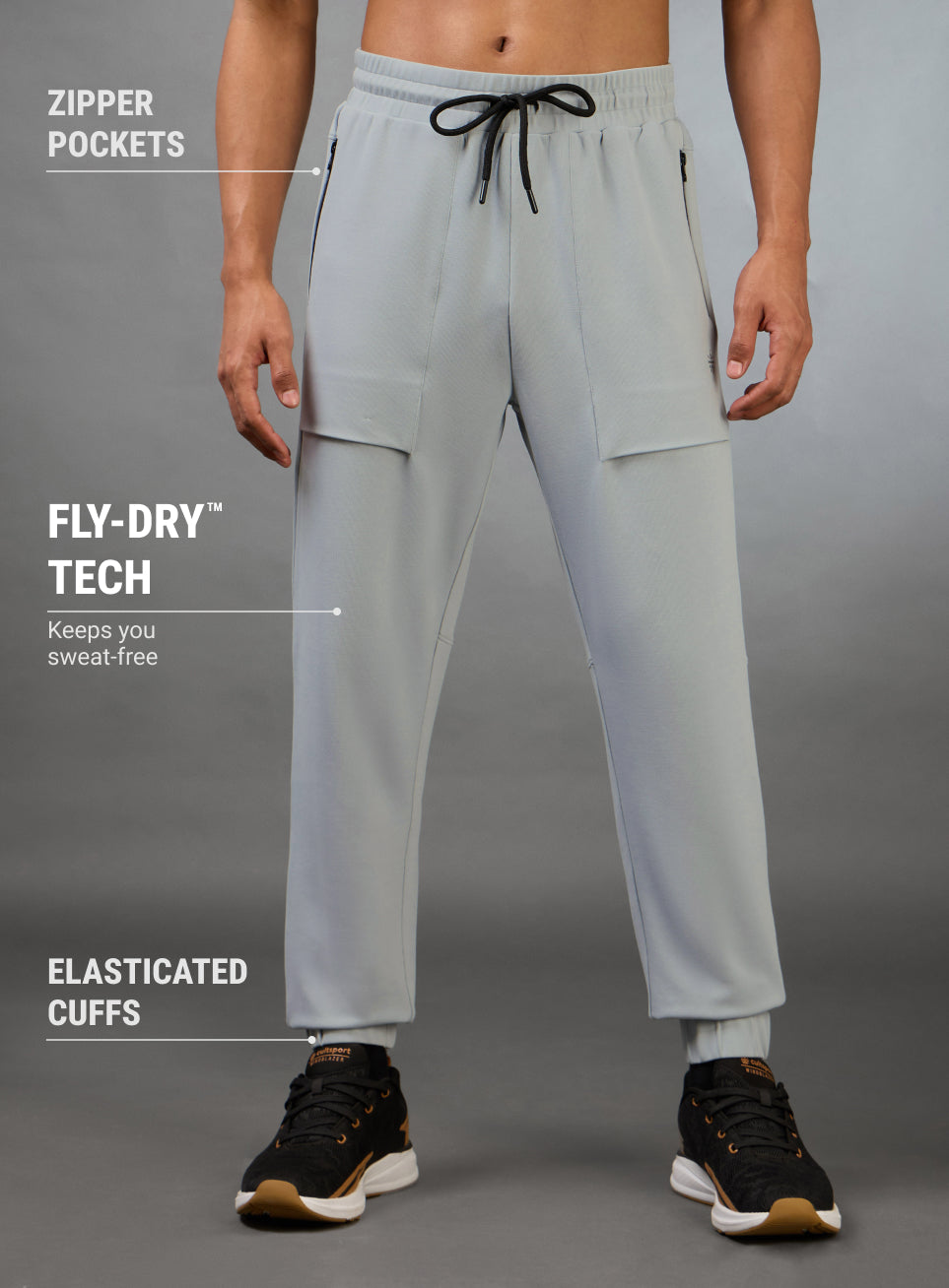 Men's Terrain Grey Running Joggers