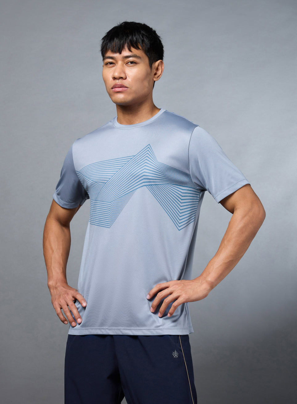 Men's Blue Urban Trail Run T-shirt