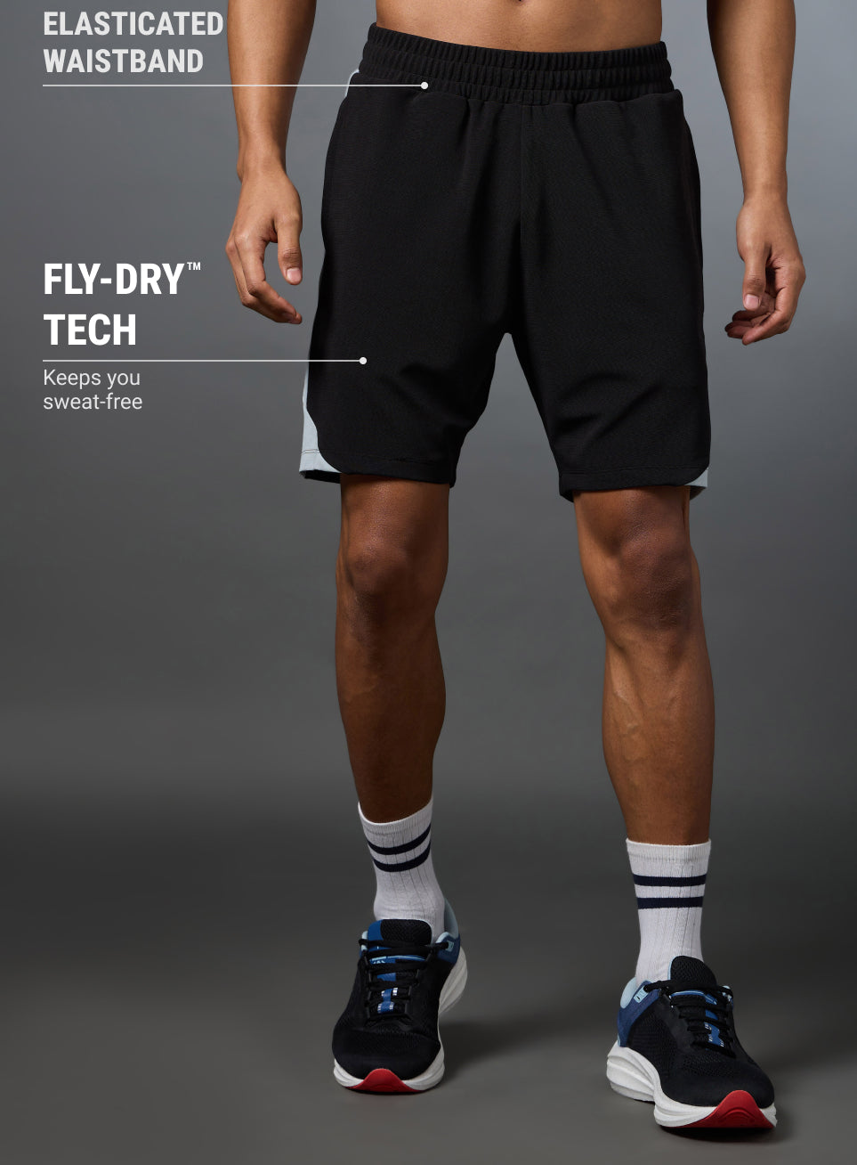 Men's Pace Up Black Running Shorts
