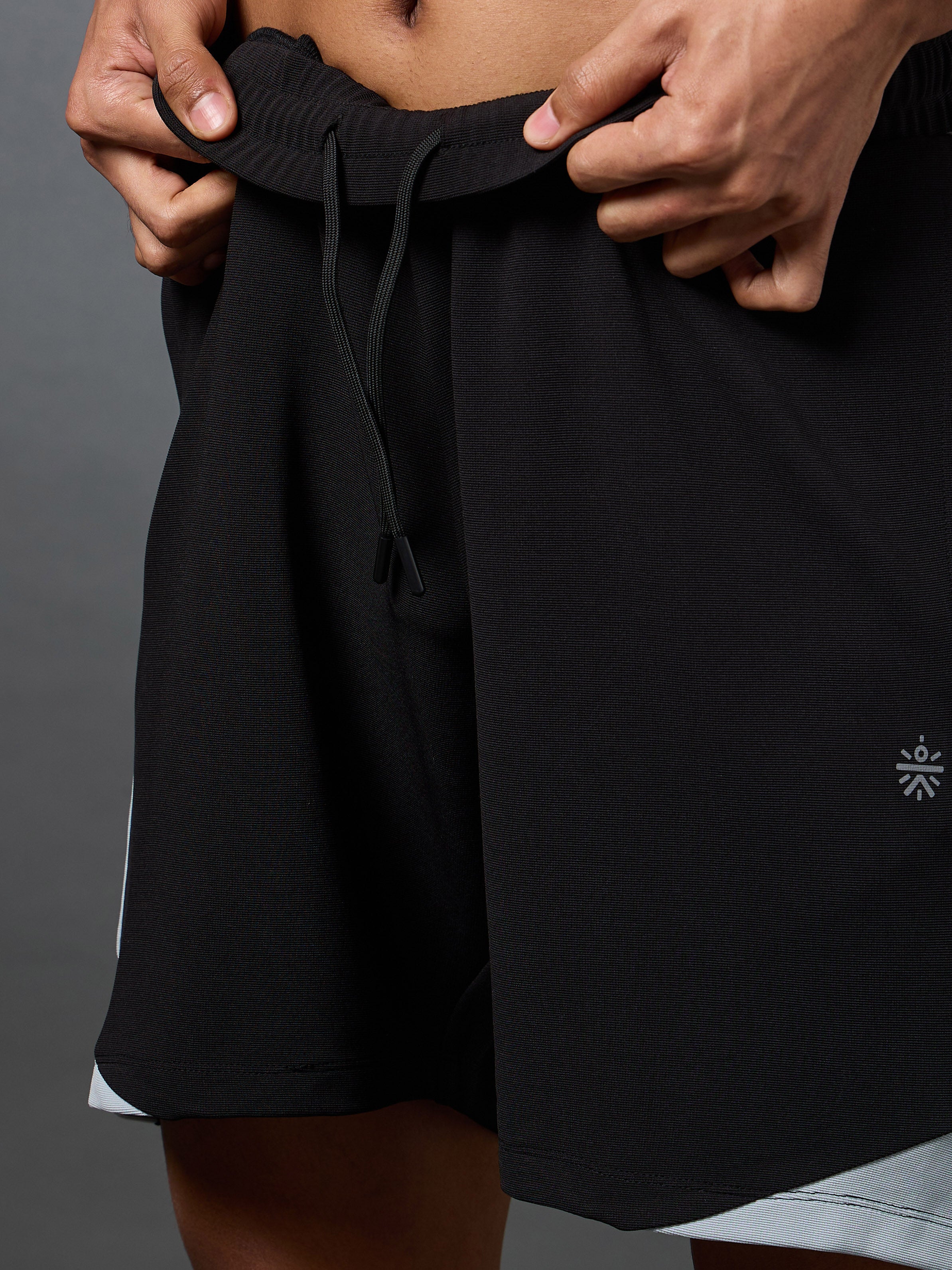 Men's Pace Up Black Running Shorts