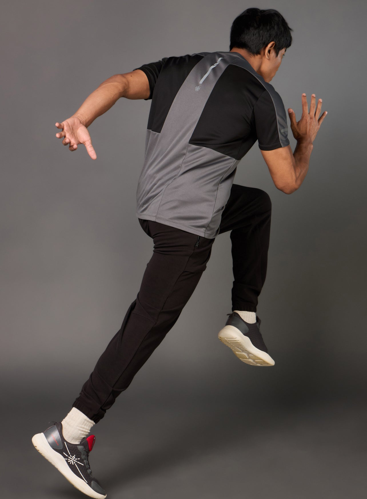 Men's Power Pack Grey Running T-shirt