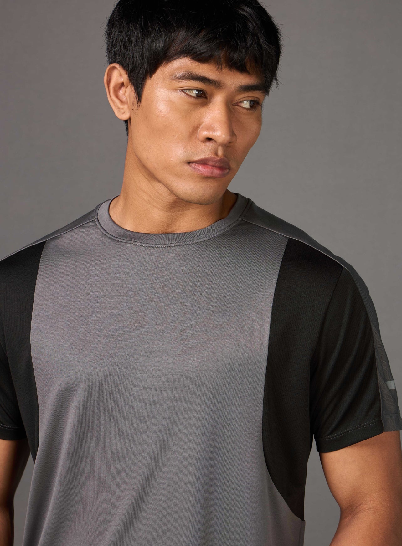 Men's Power Pack Grey Running T-shirt