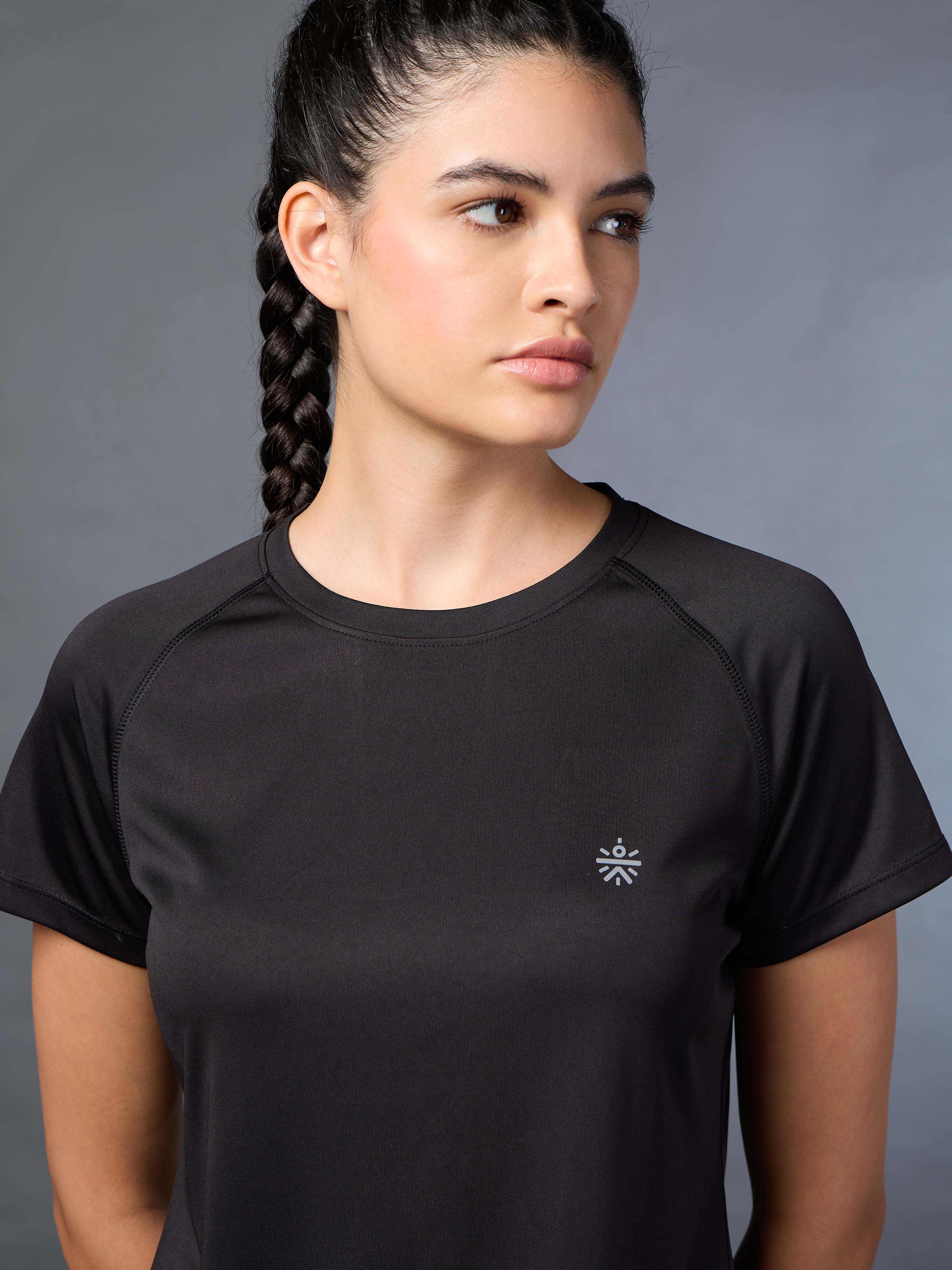 Women's Run Hype Black T-shirt