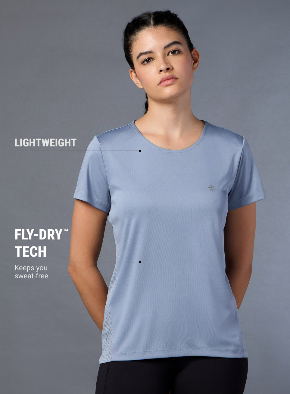 Women's Performance Airflow Blue T-shirt
