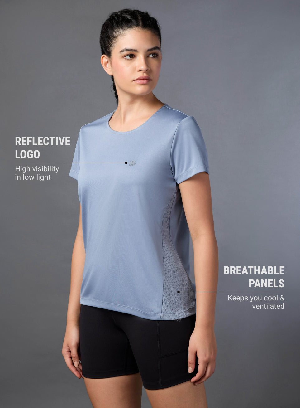Women's Performance Airflow Blue T-shirt