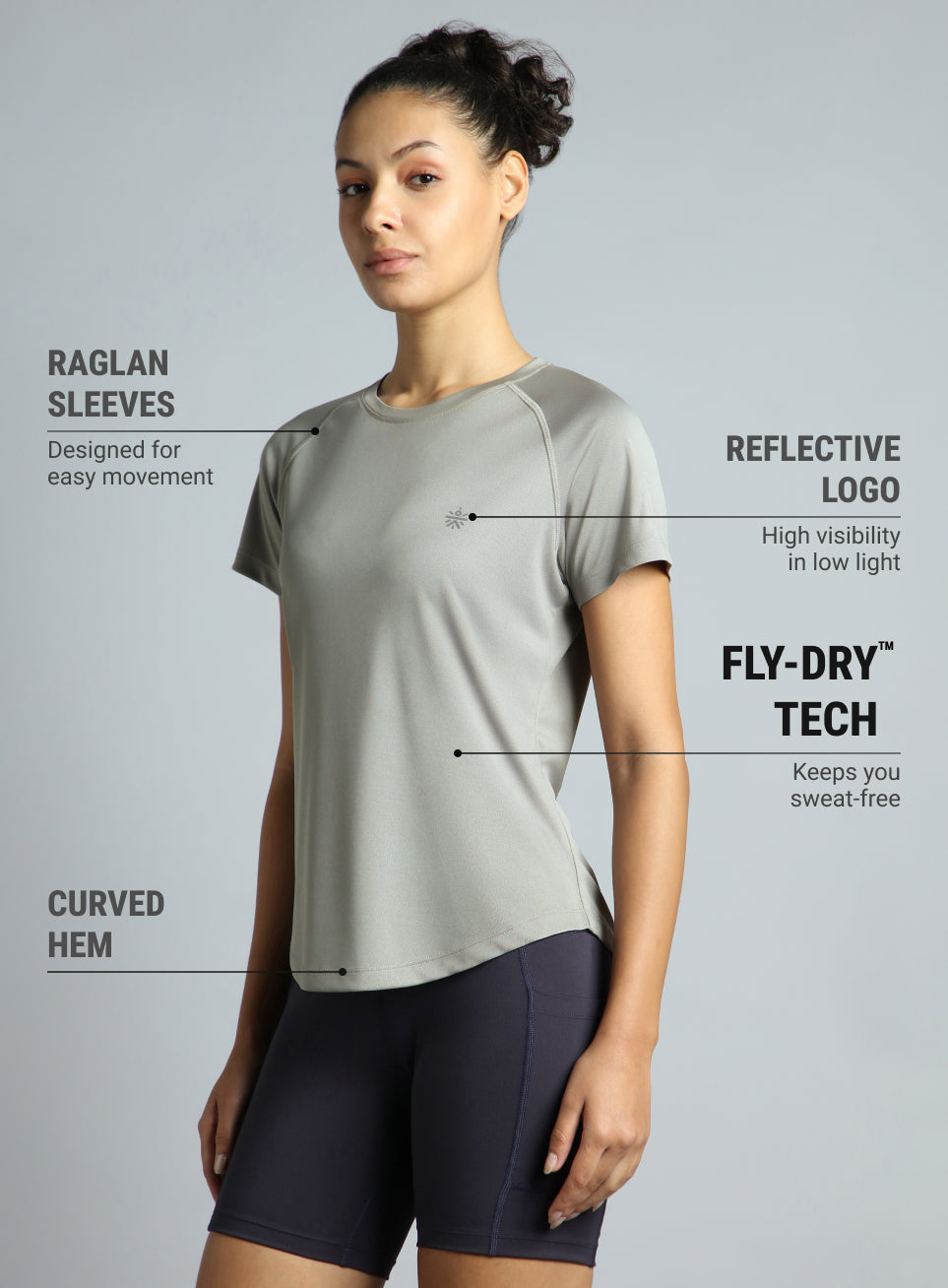 Women's Urban Run Grey T-shirt
