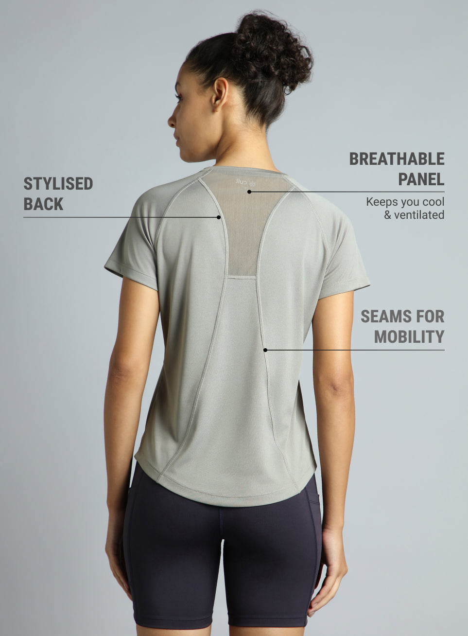 Women's Urban Run Grey T-shirt