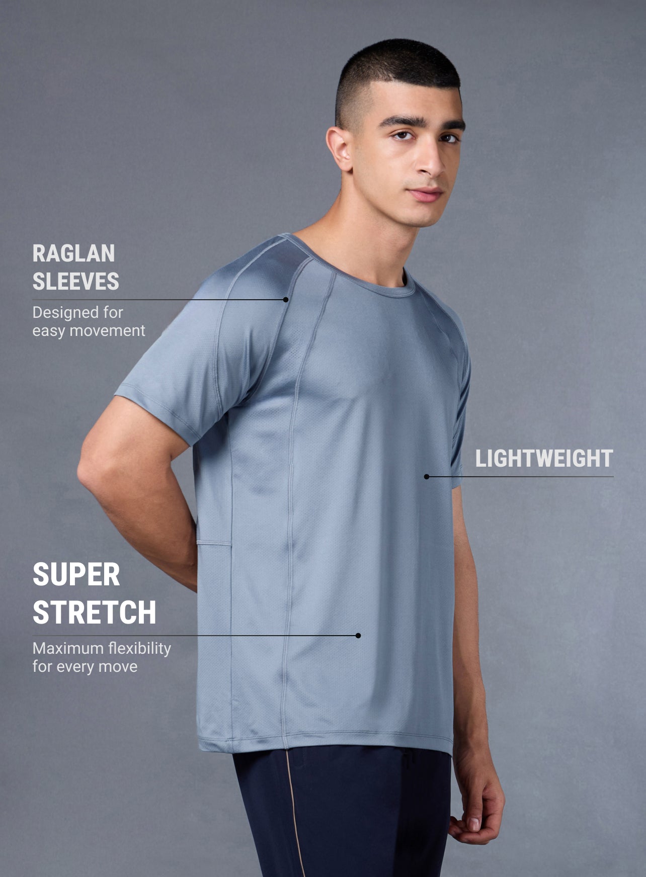 Men's Blue High Imapct Run T-shirt