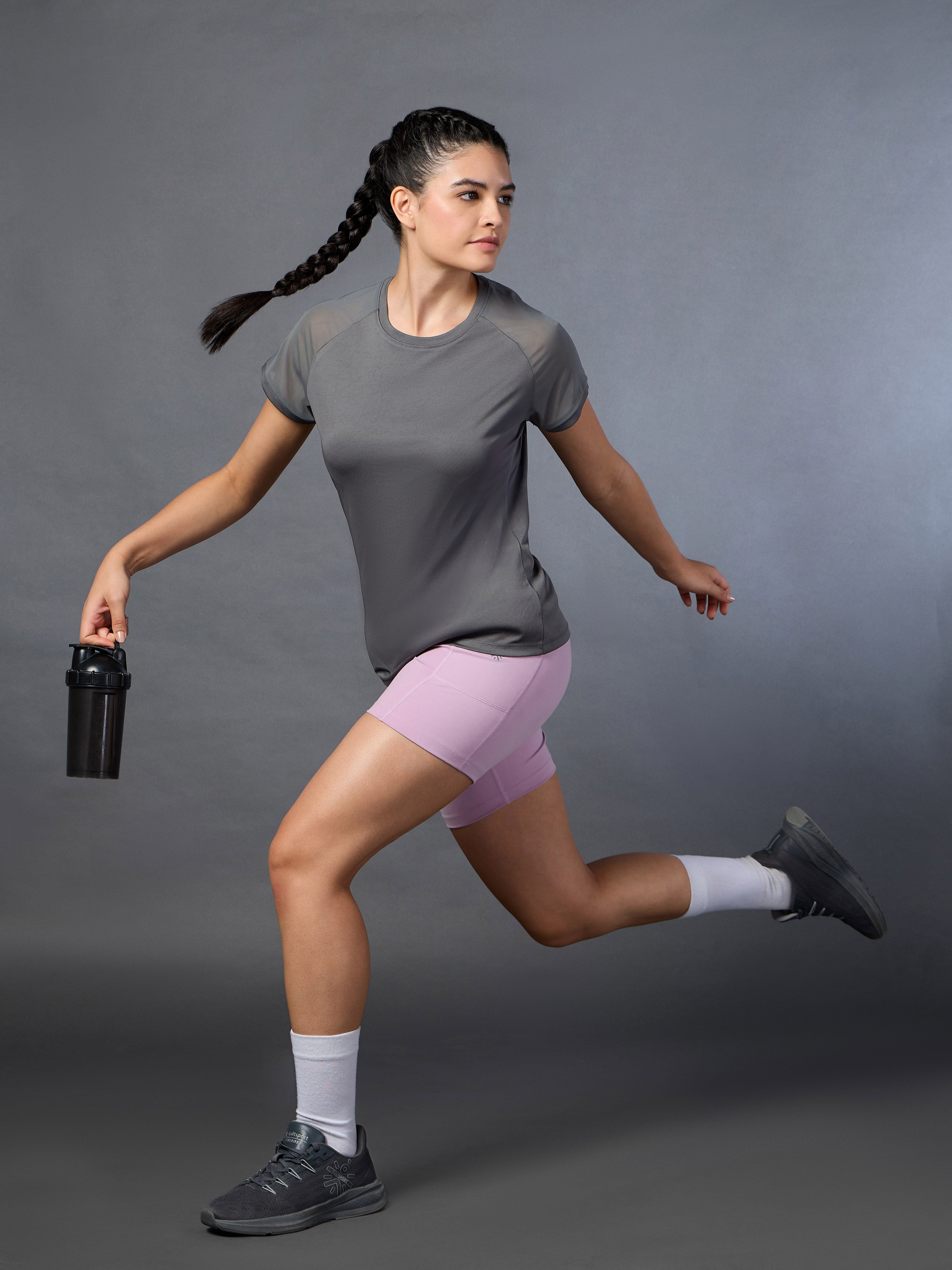 Women's Run Day Challenge Grey T-shirt