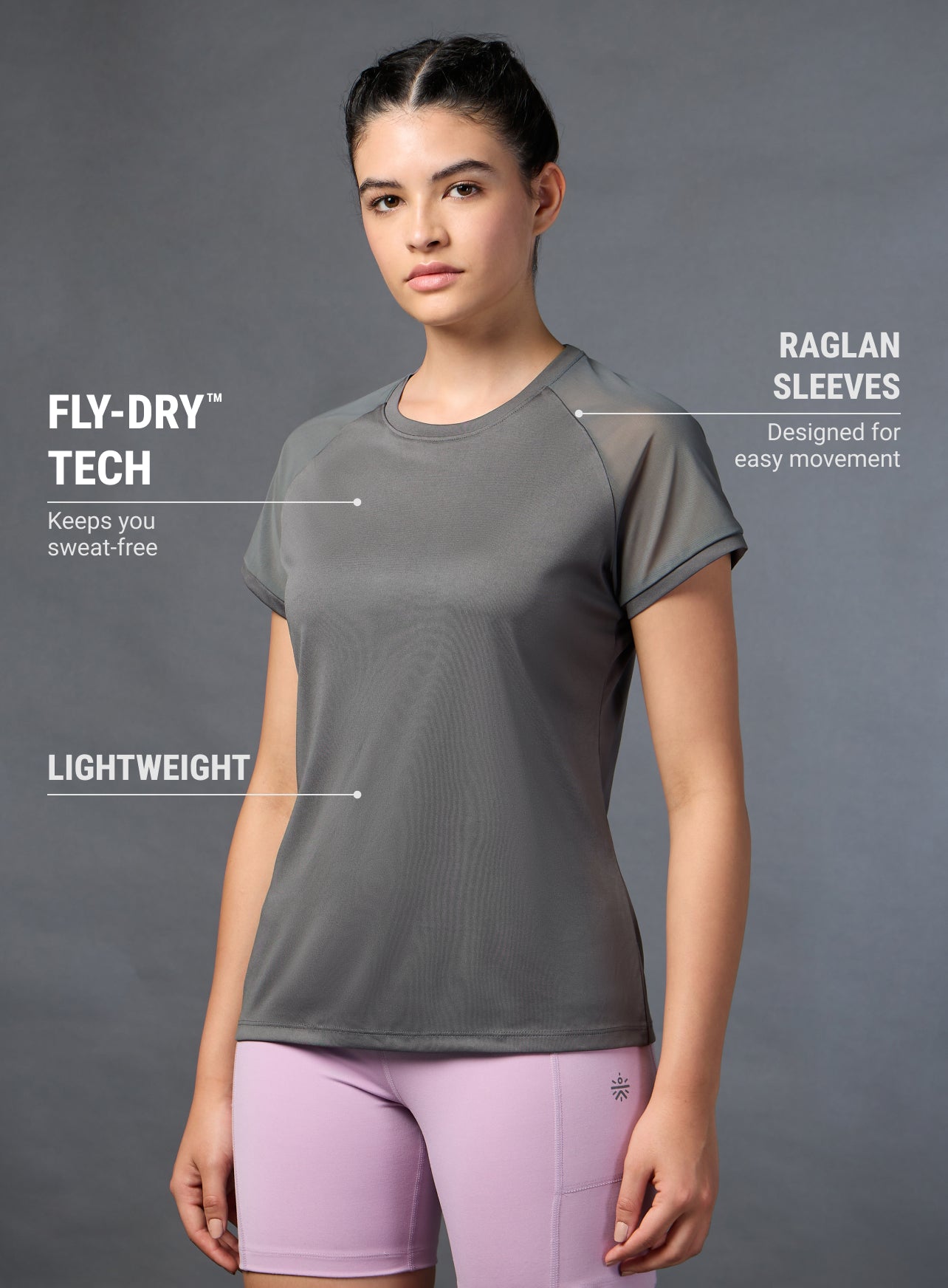 Women's Run Day Challenge Grey T-shirt