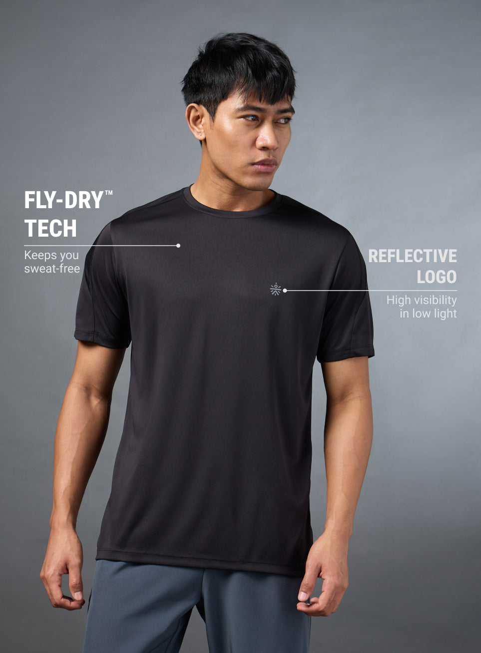 Men's Runner's Pro Black T-shirt