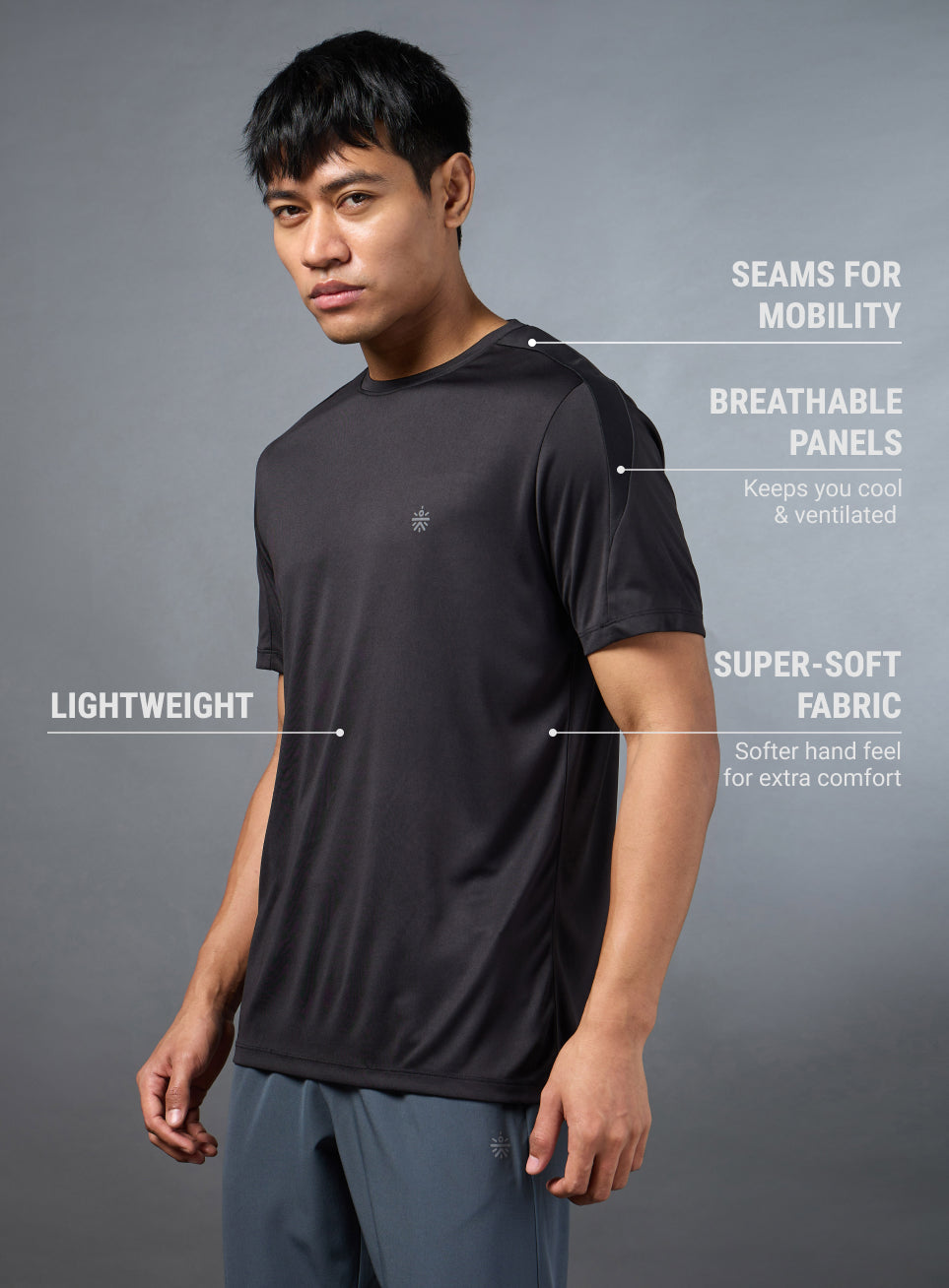 Men's Runner's Pro Black T-shirt