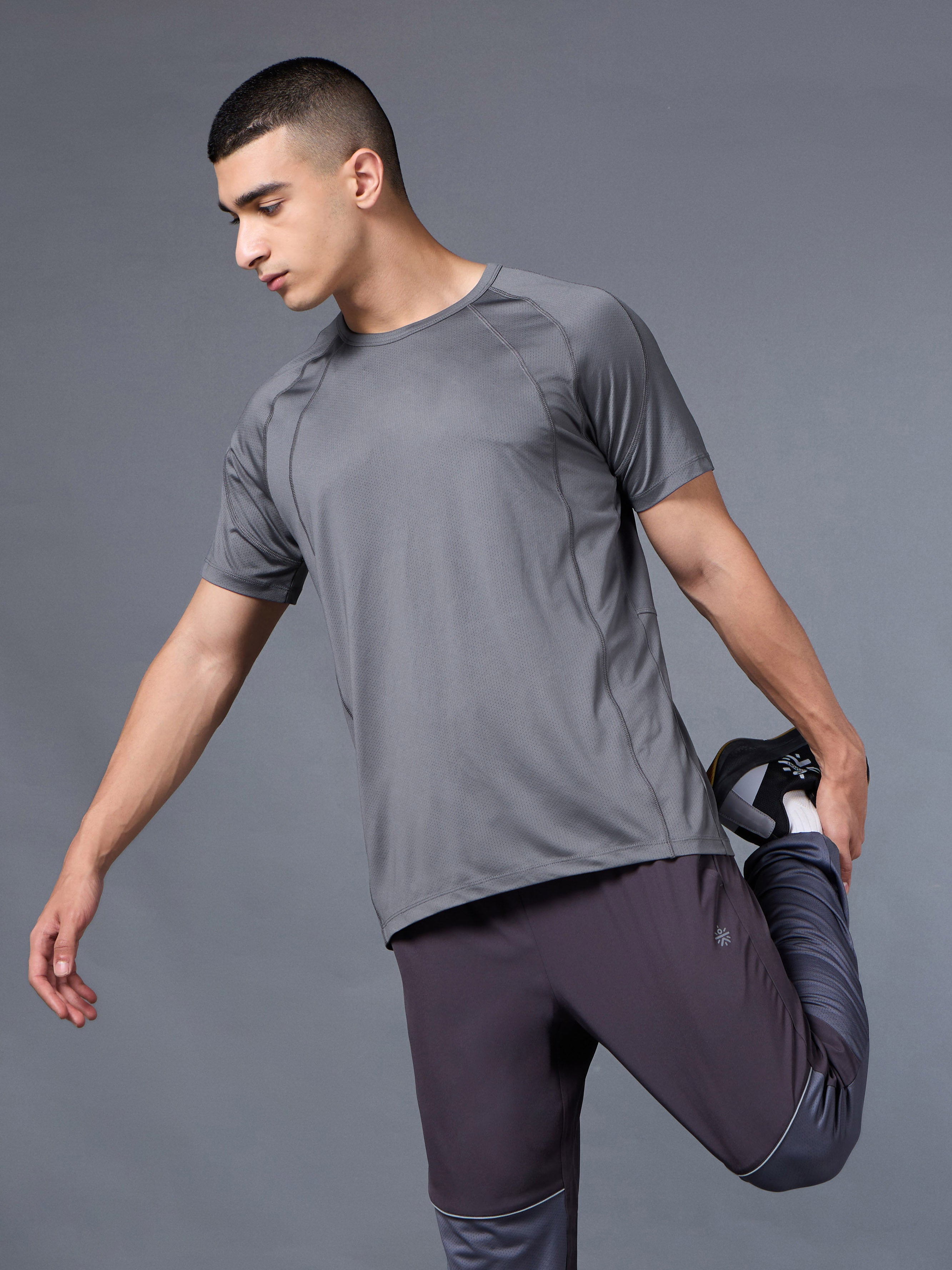Men's Grey High Imapct Run T-shirt