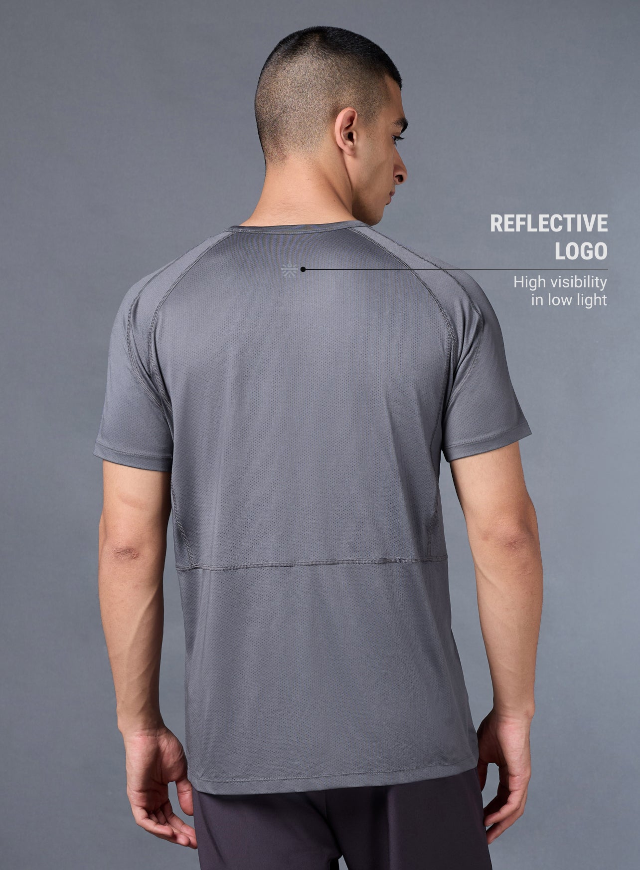 Men's Grey High Imapct Run T-shirt