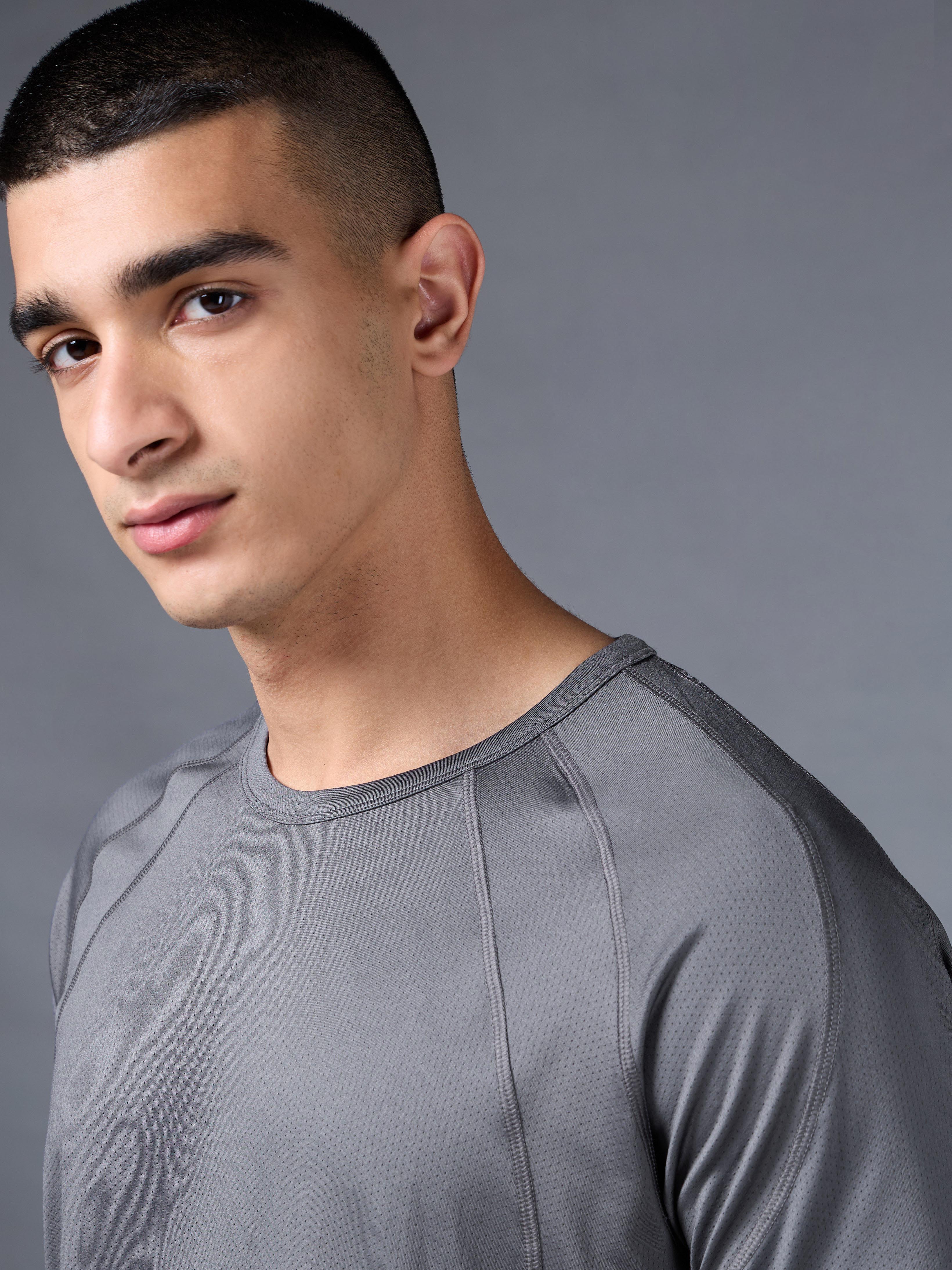 Men's Grey High Imapct Run T-shirt