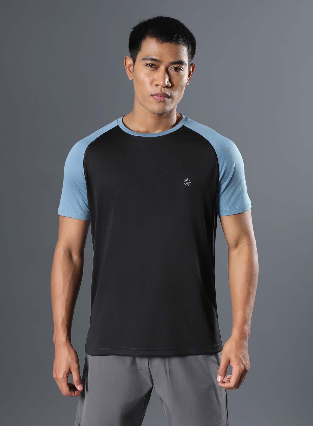 Men's Warm-Up Black Running T-shirt