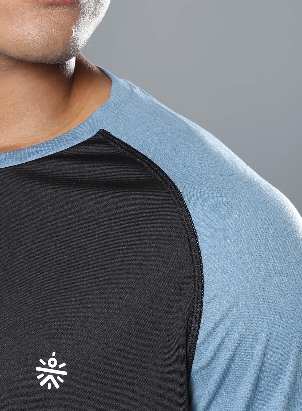 Men's Warm-Up Black Running T-shirt