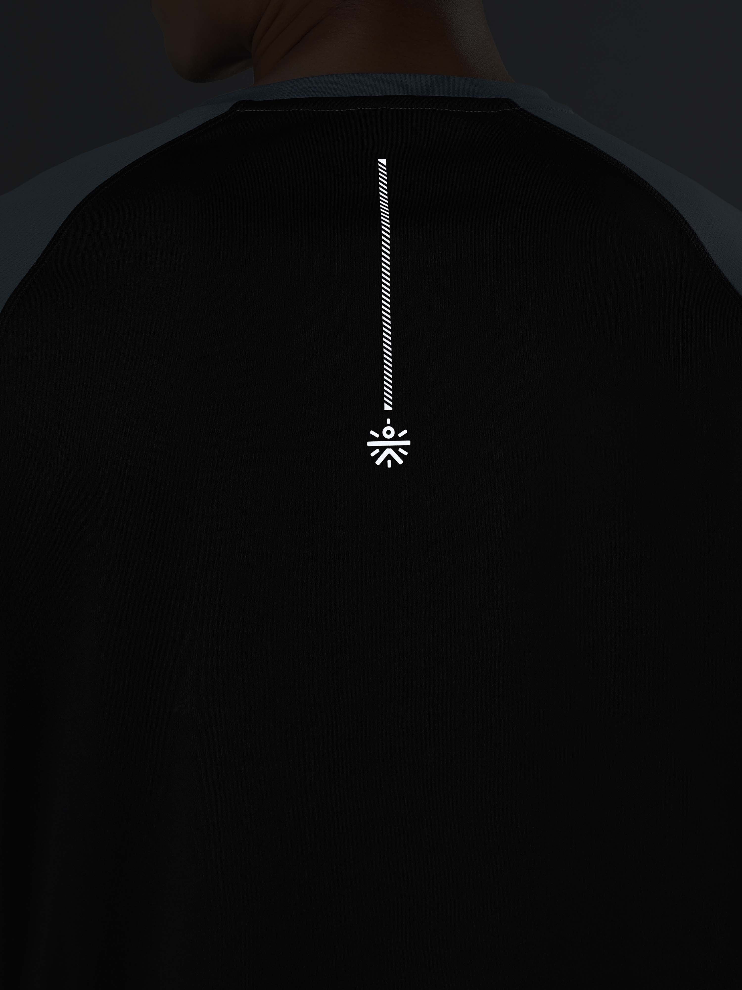 Men's Warm-Up Black Running T-shirt