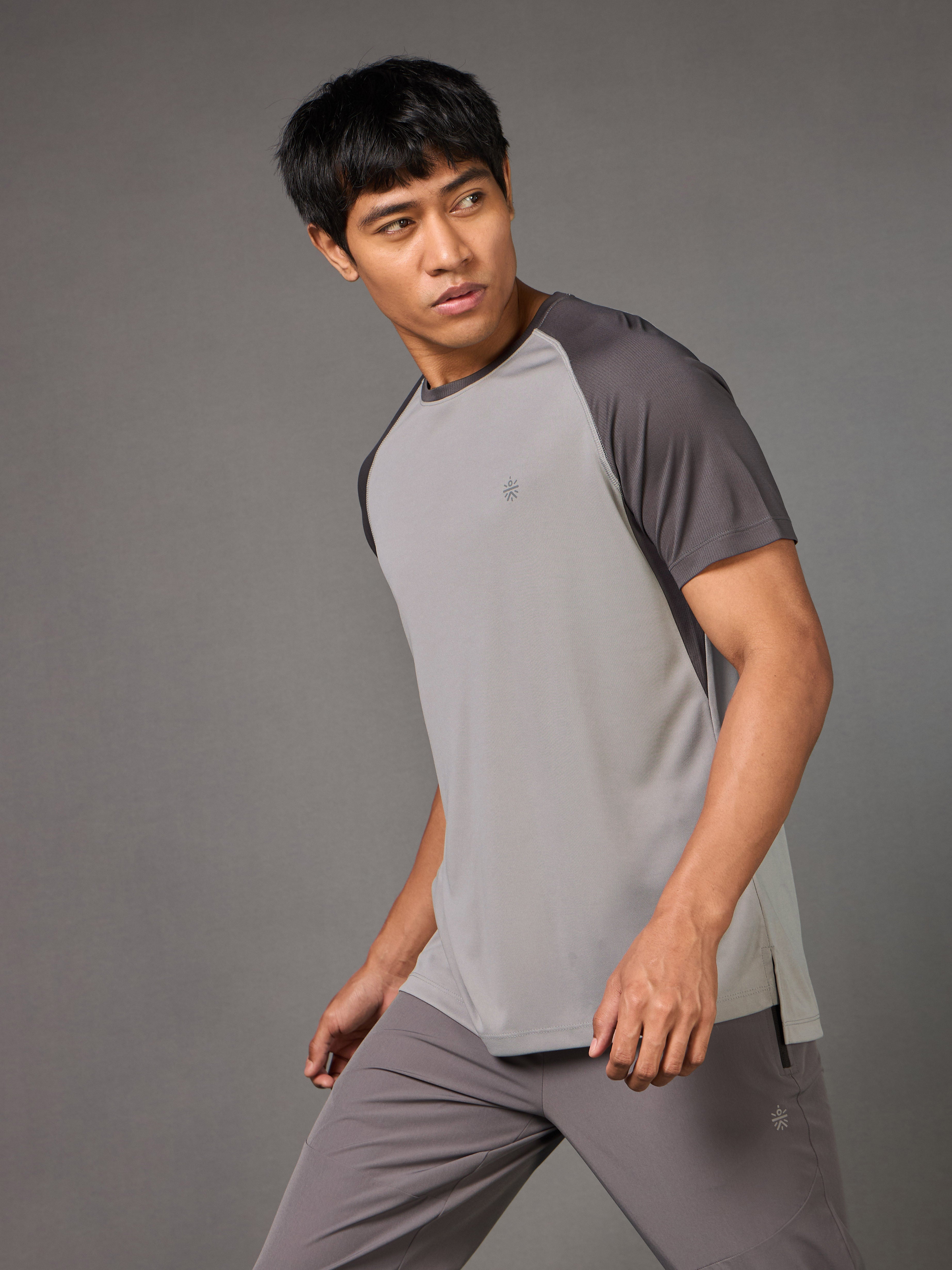 Men's Warm-Up Grey Running T-shirt