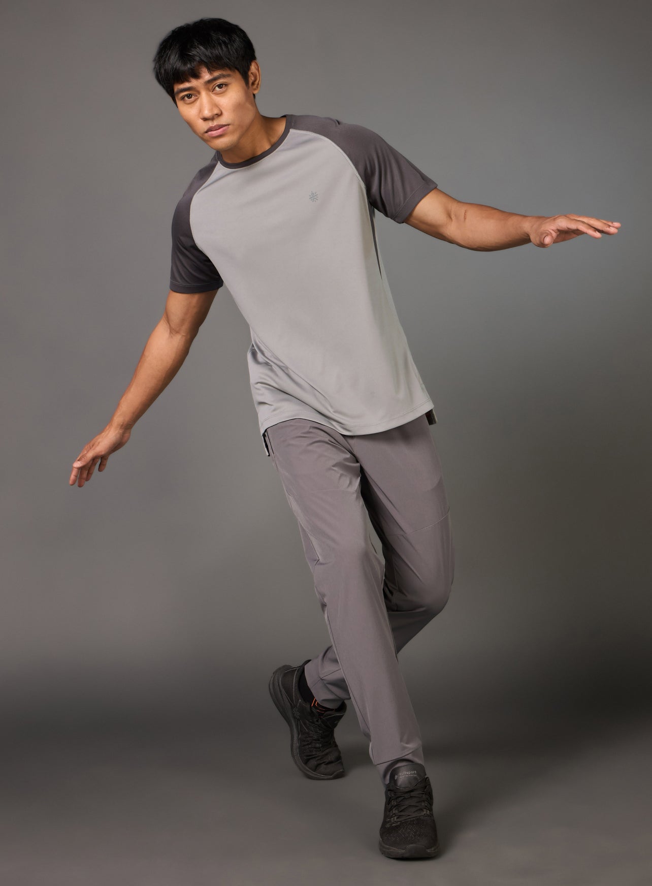 Men's Warm-Up Grey Running T-shirt